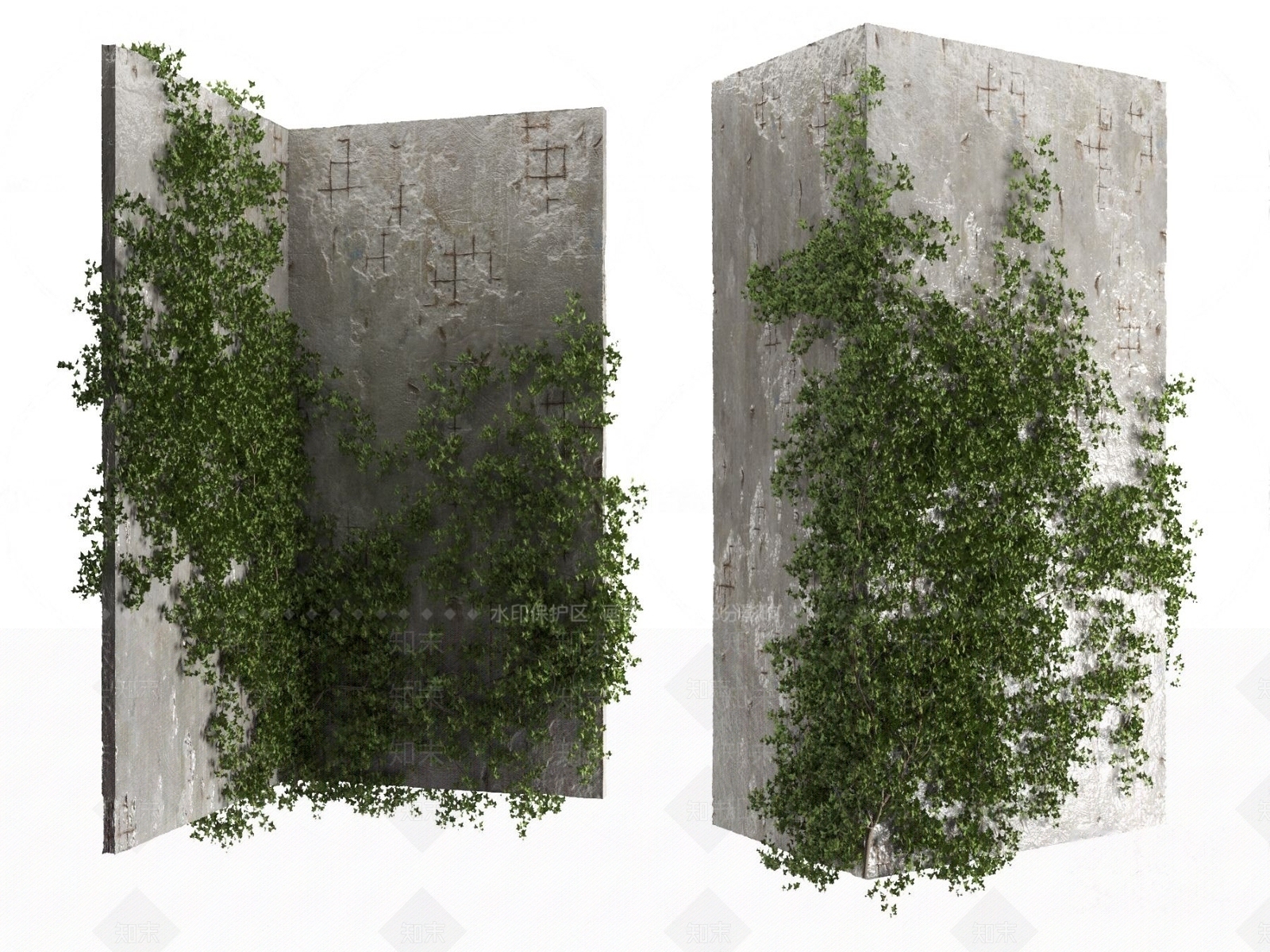 现代花3D模型渲染效果图