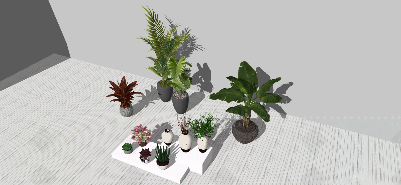 植物组合SU模型下载【ID:1185345322】