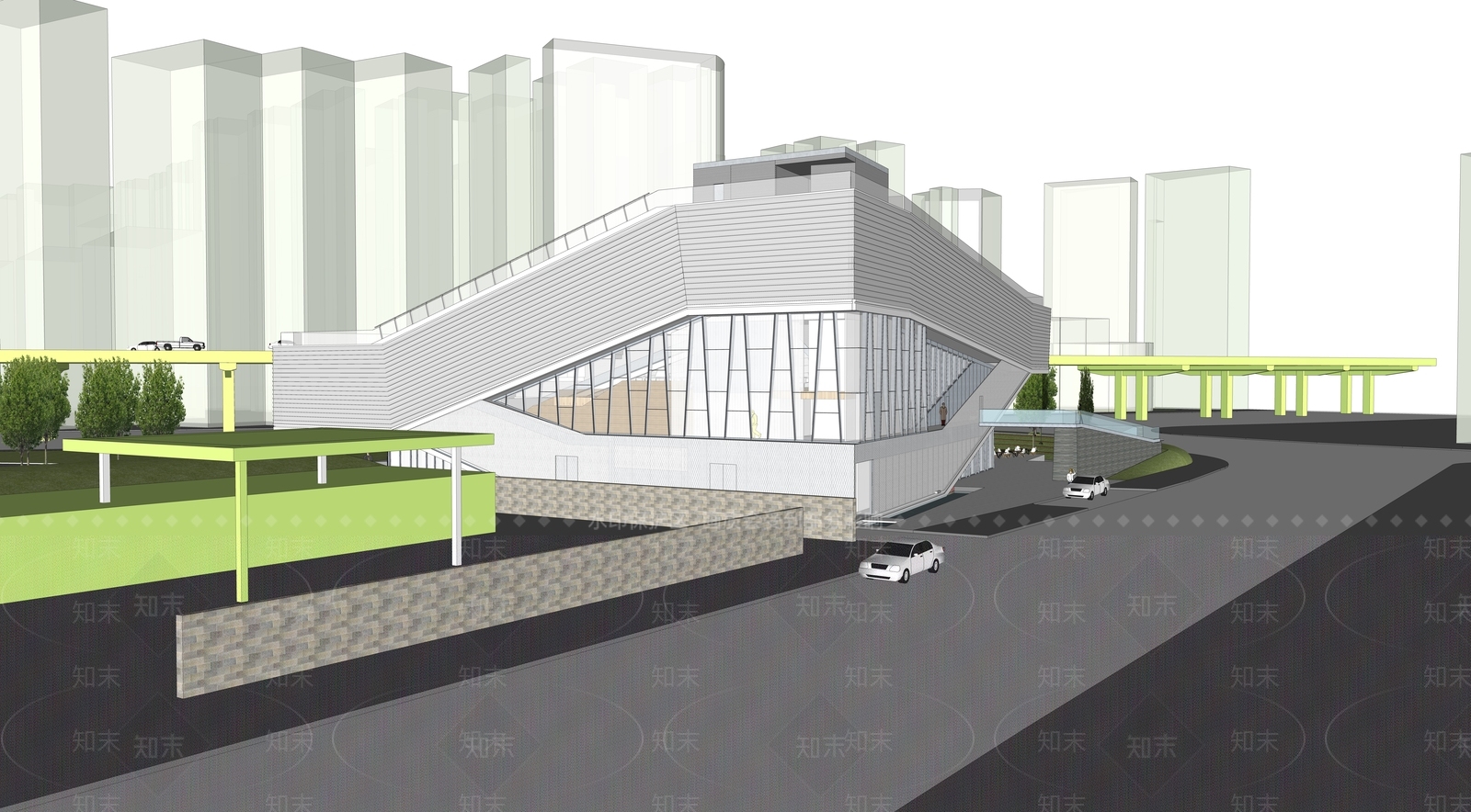 现代小公建SU模型下载【ID:1185346959】