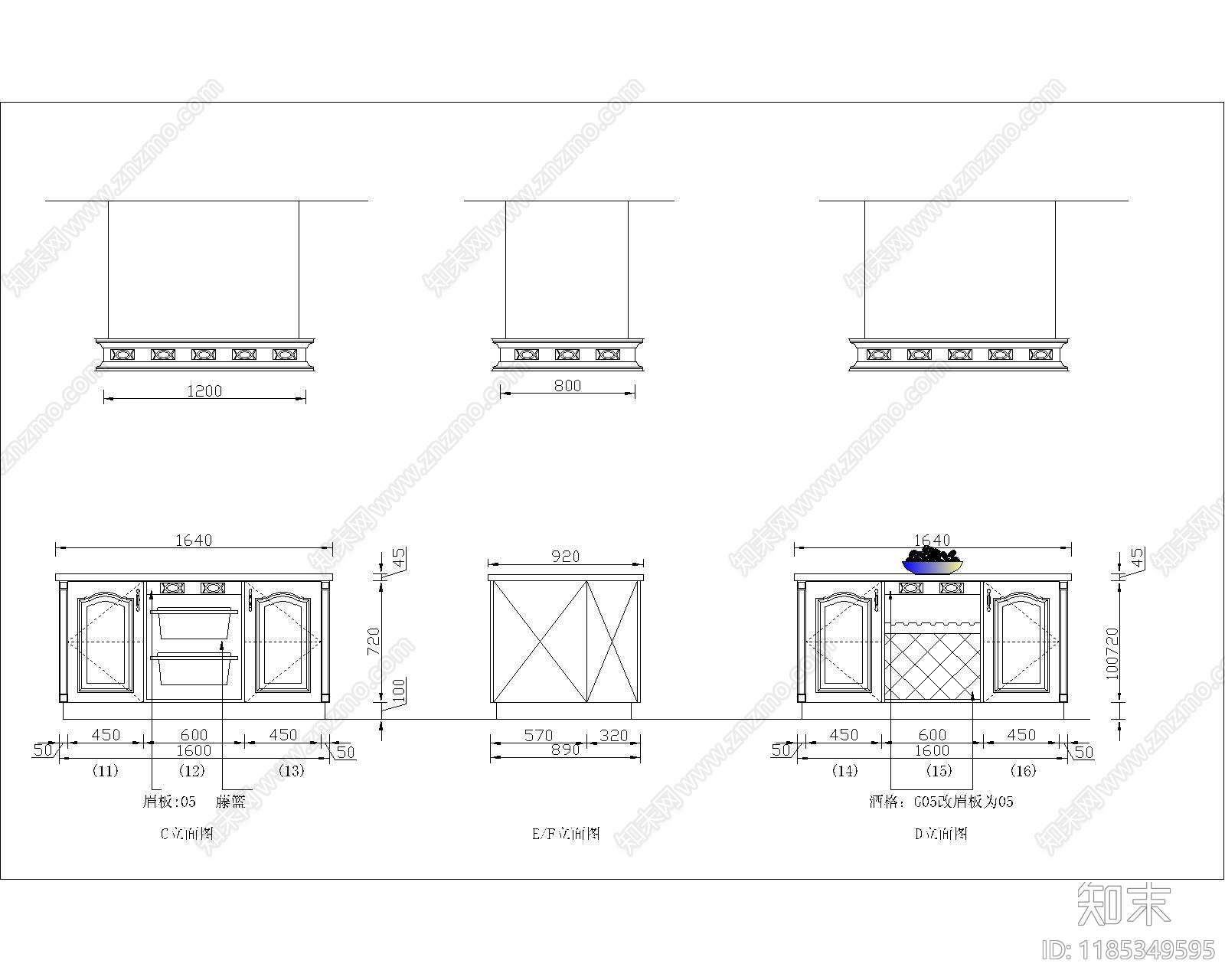 简约现代综合家具图库施工图下载【ID:1185349595】
