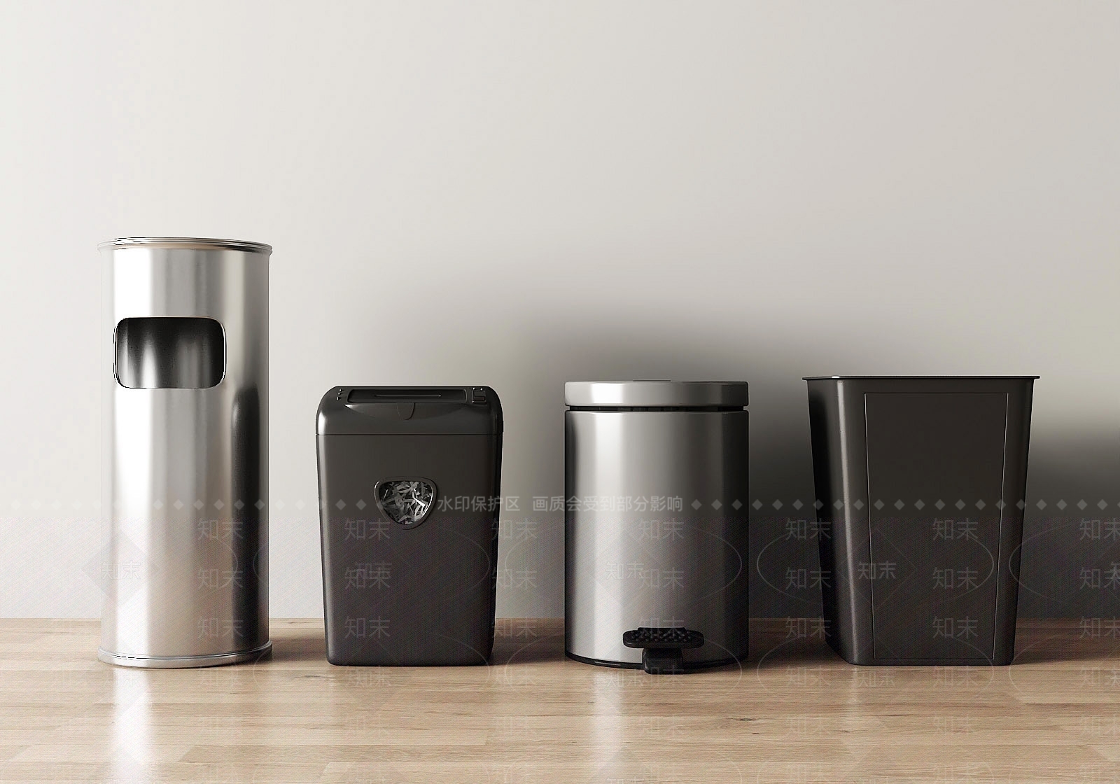 现代垃圾桶SU模型下载【ID:1185353231】