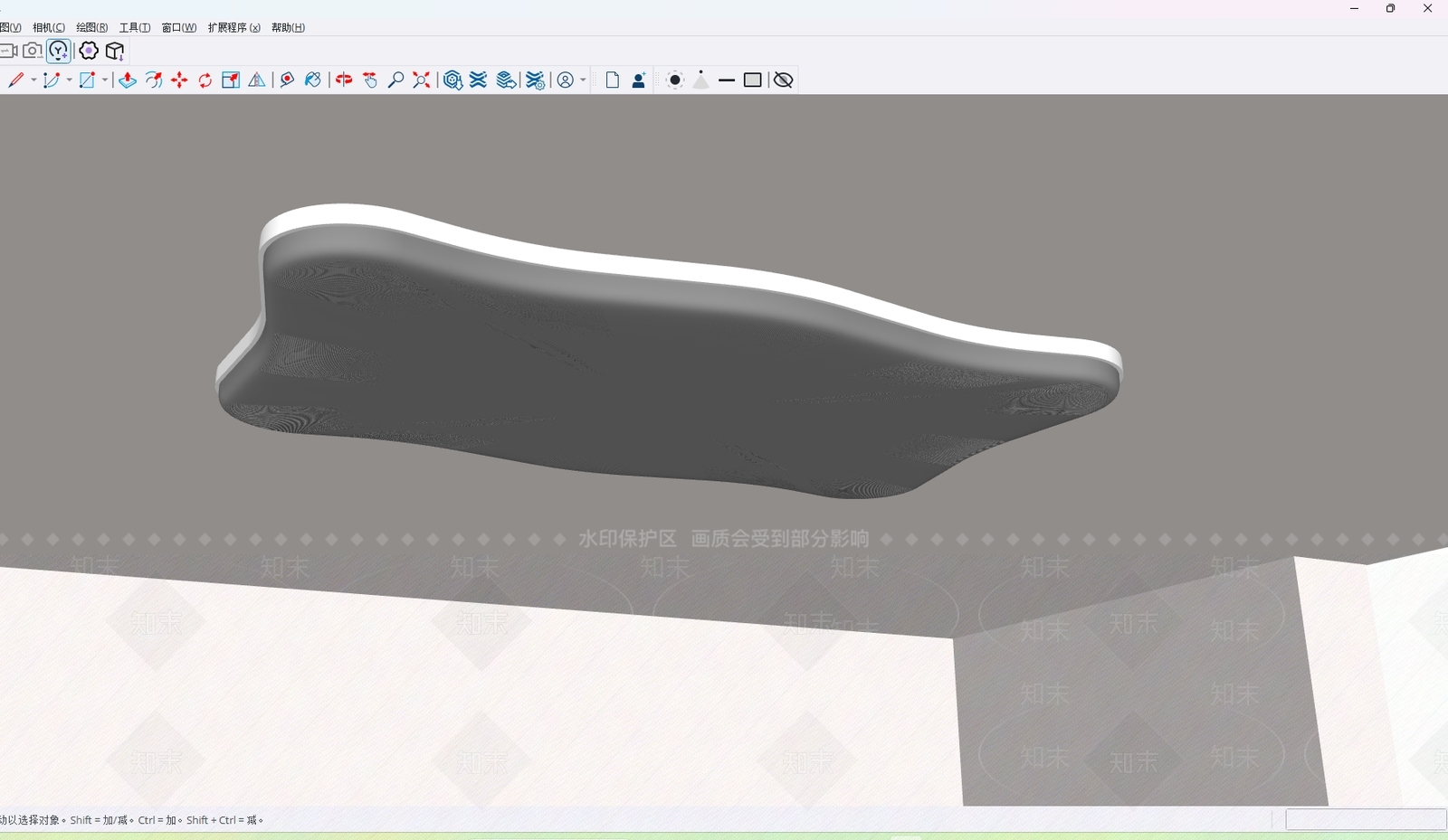 极简奶油吸顶灯SU模型下载【ID:1185359791】