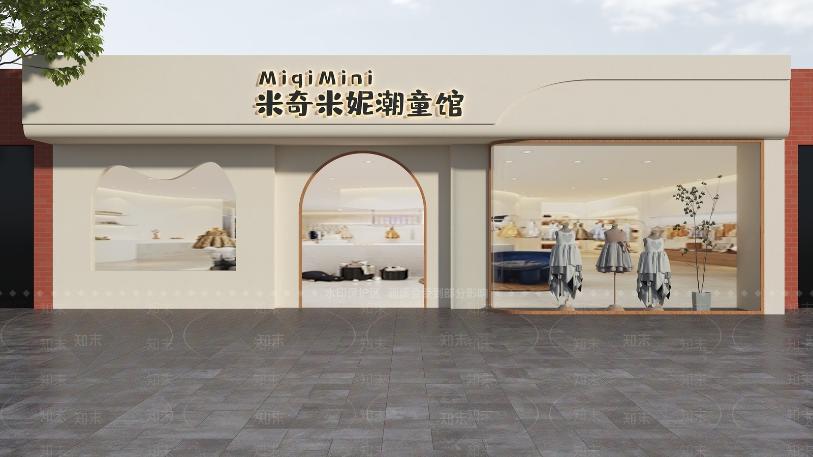 现代门头SU模型下载【ID:1185359595】