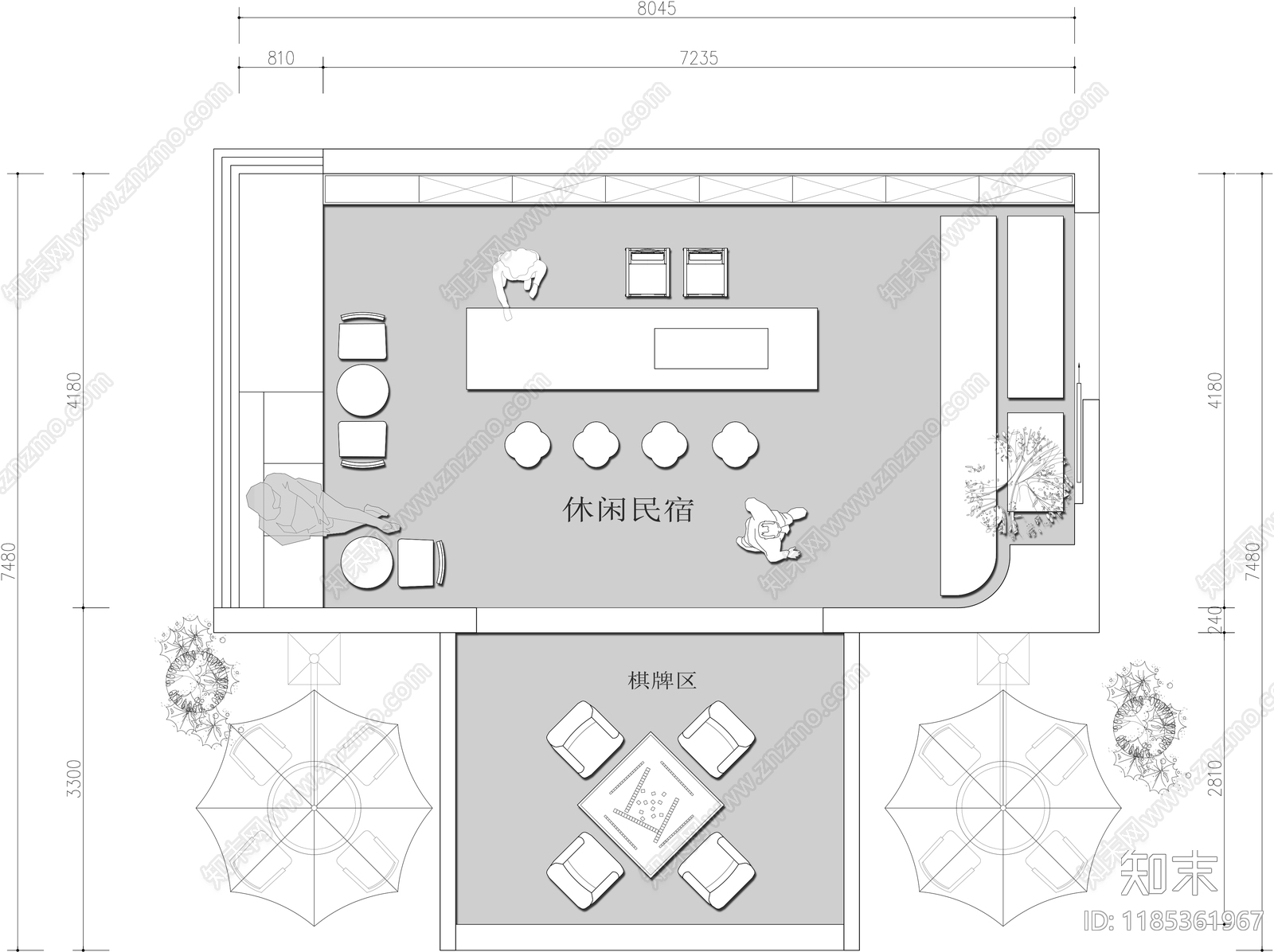 现代会所cad施工图下载【ID:1185361967】