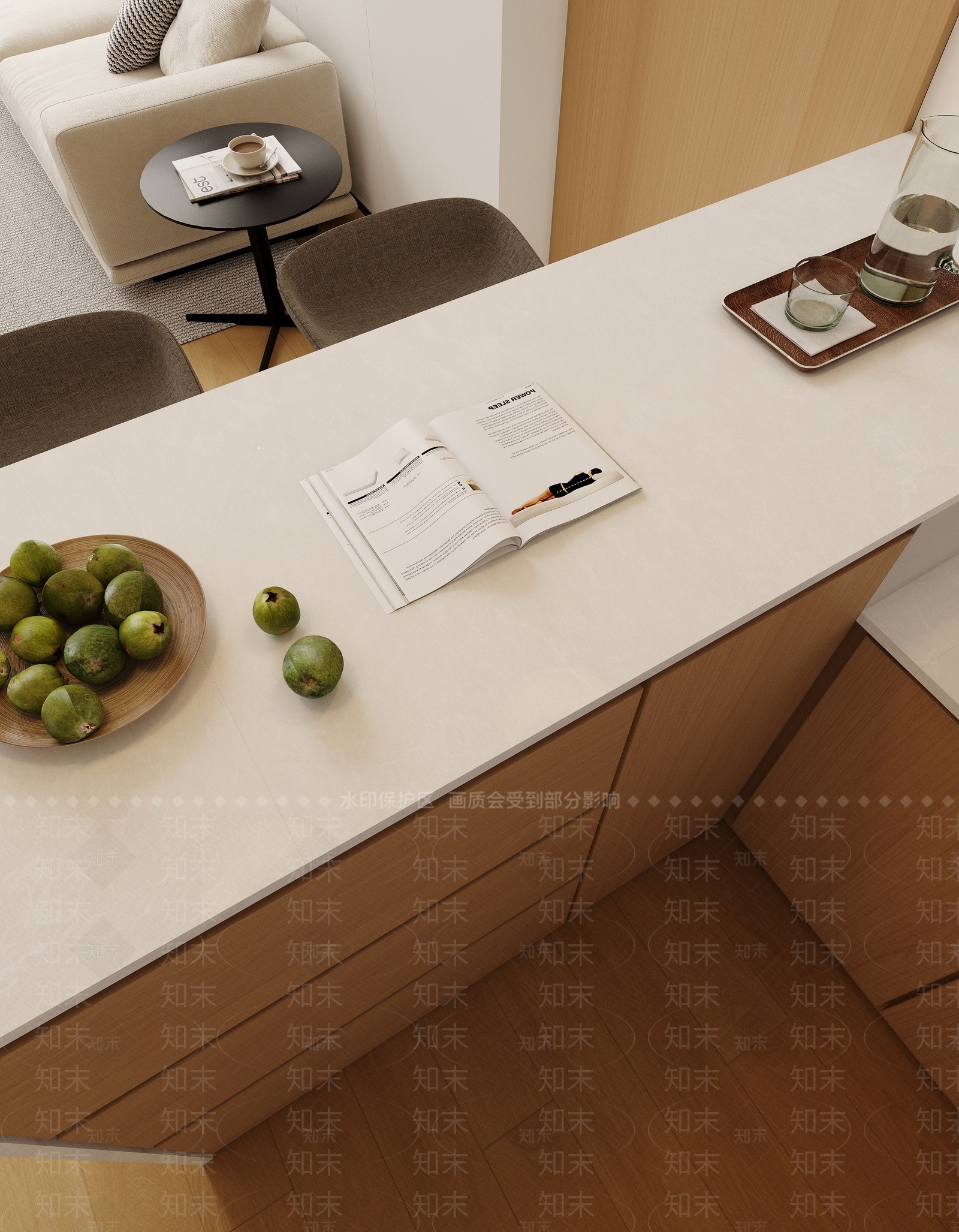 现代开放式厨房3D模型下载【ID:1215012875】