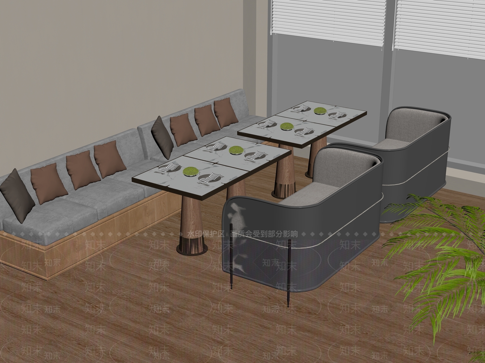 卡座沙发SU模型下载【ID:1185363090】