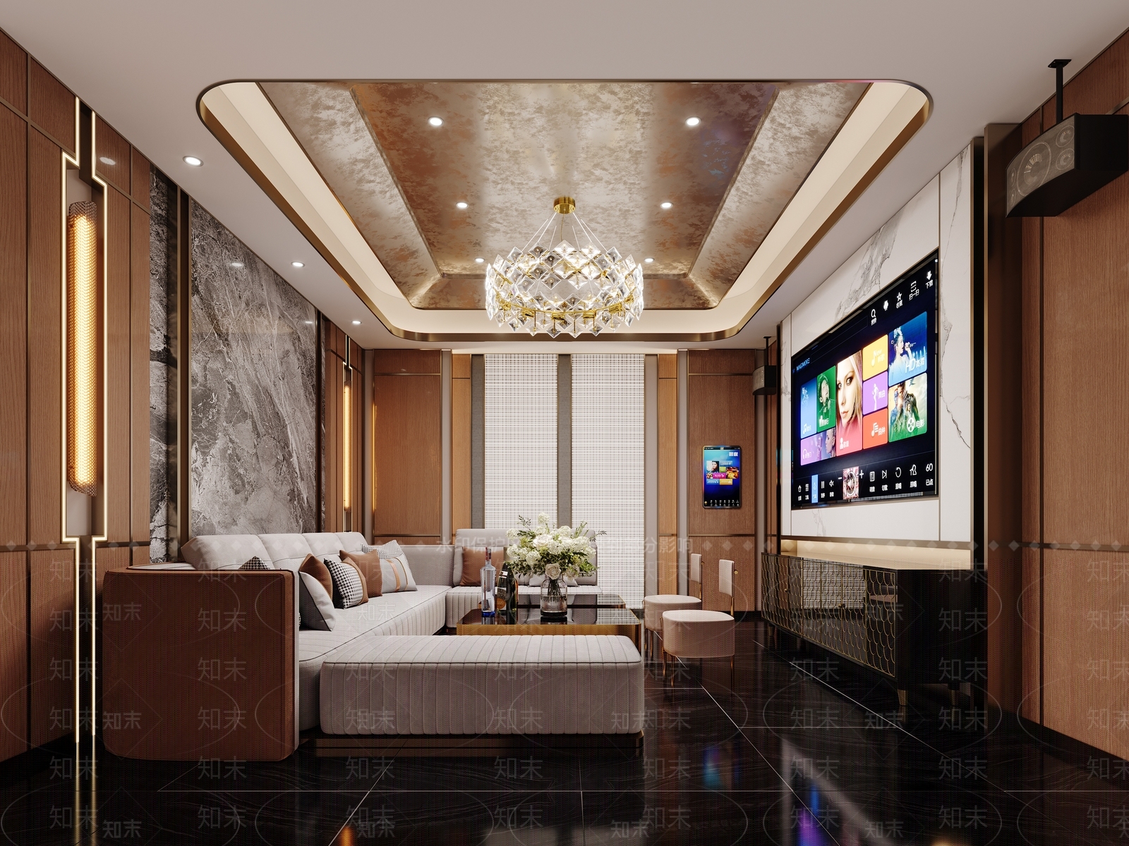 轻奢现代KTV3D模型下载【ID:1185366249】