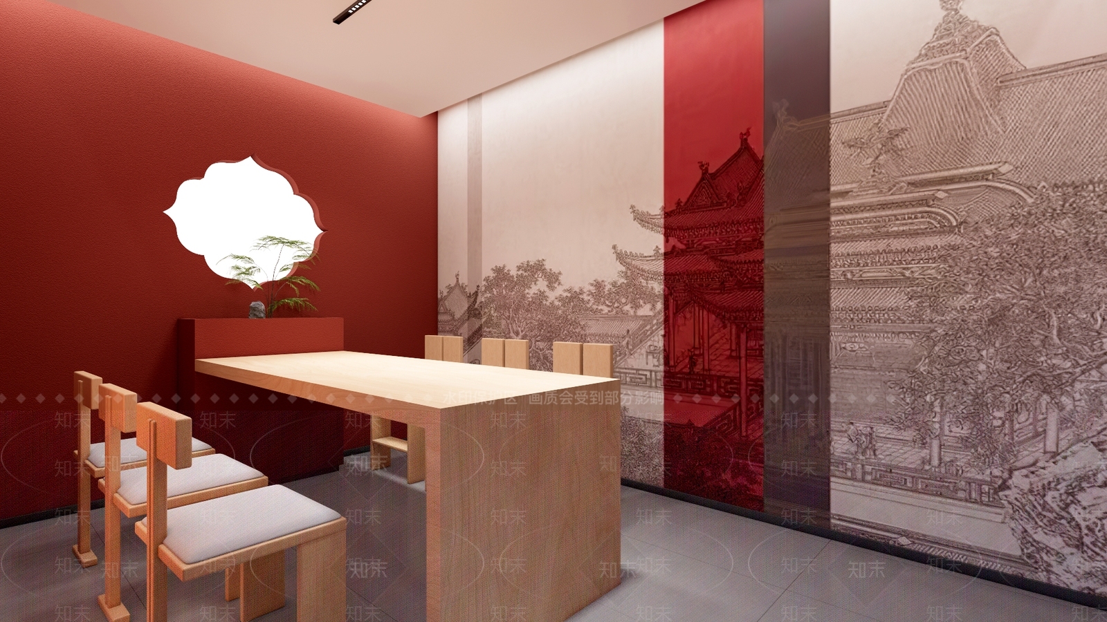 新中式包厢SU模型下载【ID:1185366708】