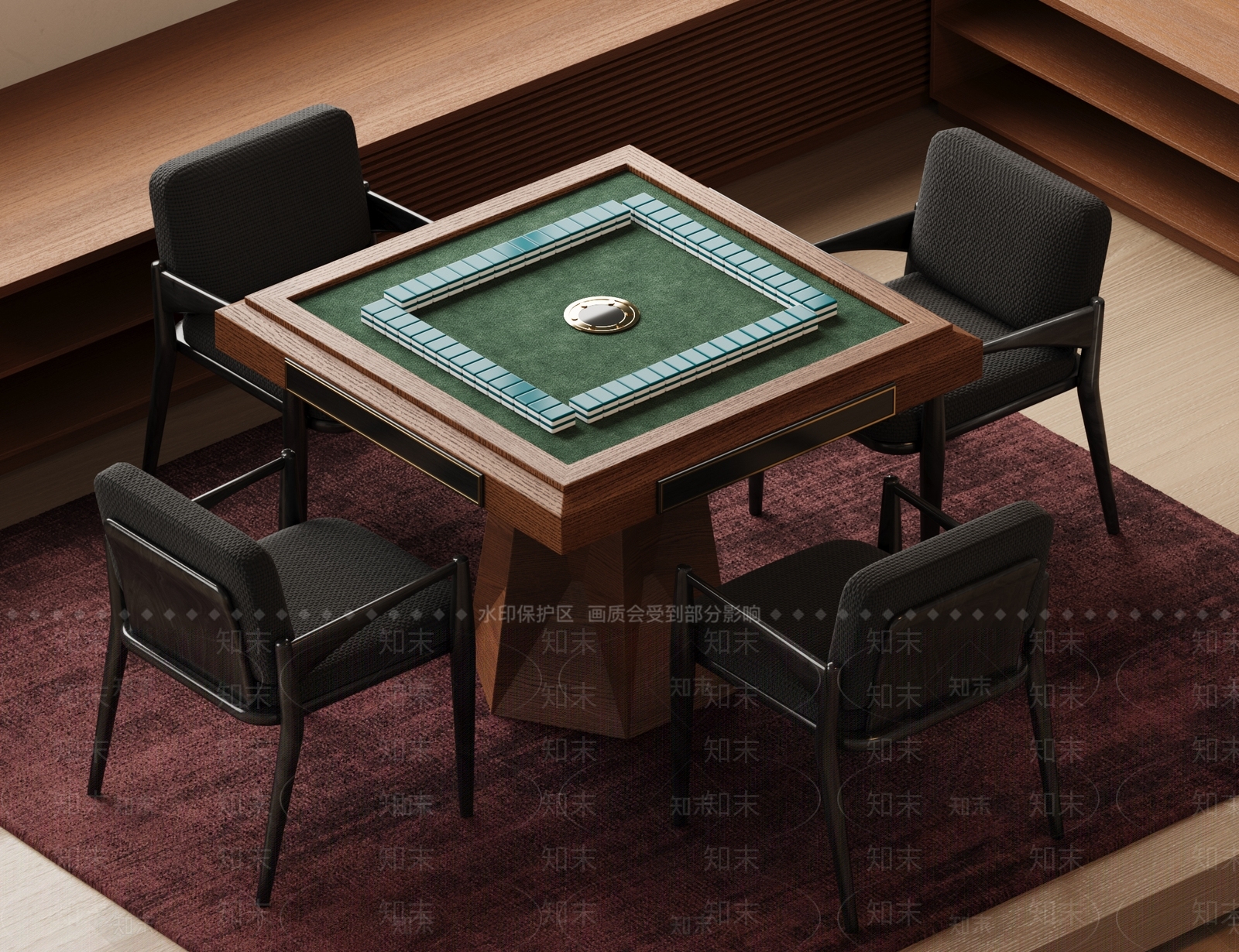 麻将桌SU模型下载【ID:1185373000】