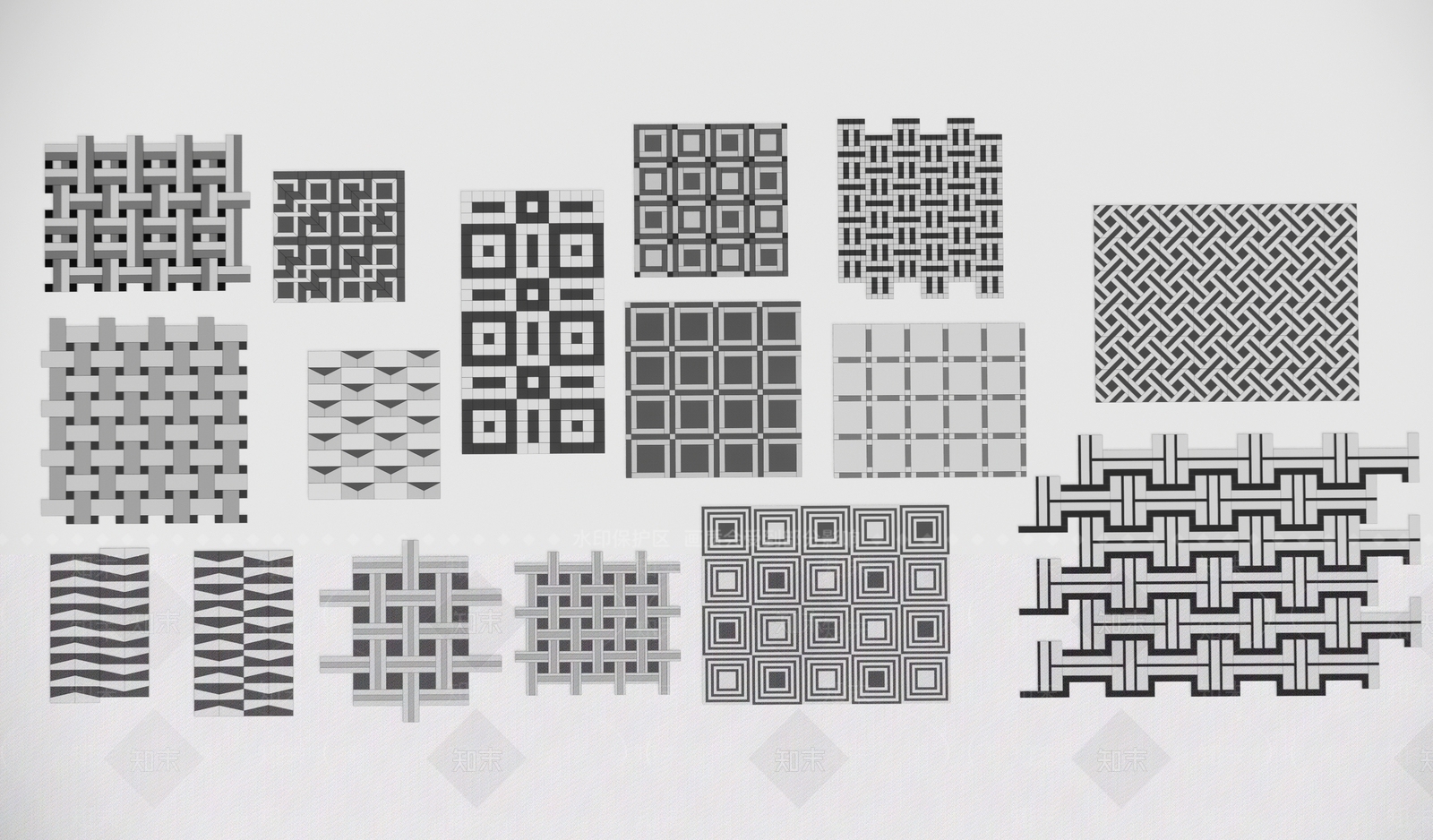 现代轻奢铺装SU模型下载【ID:1185374753】