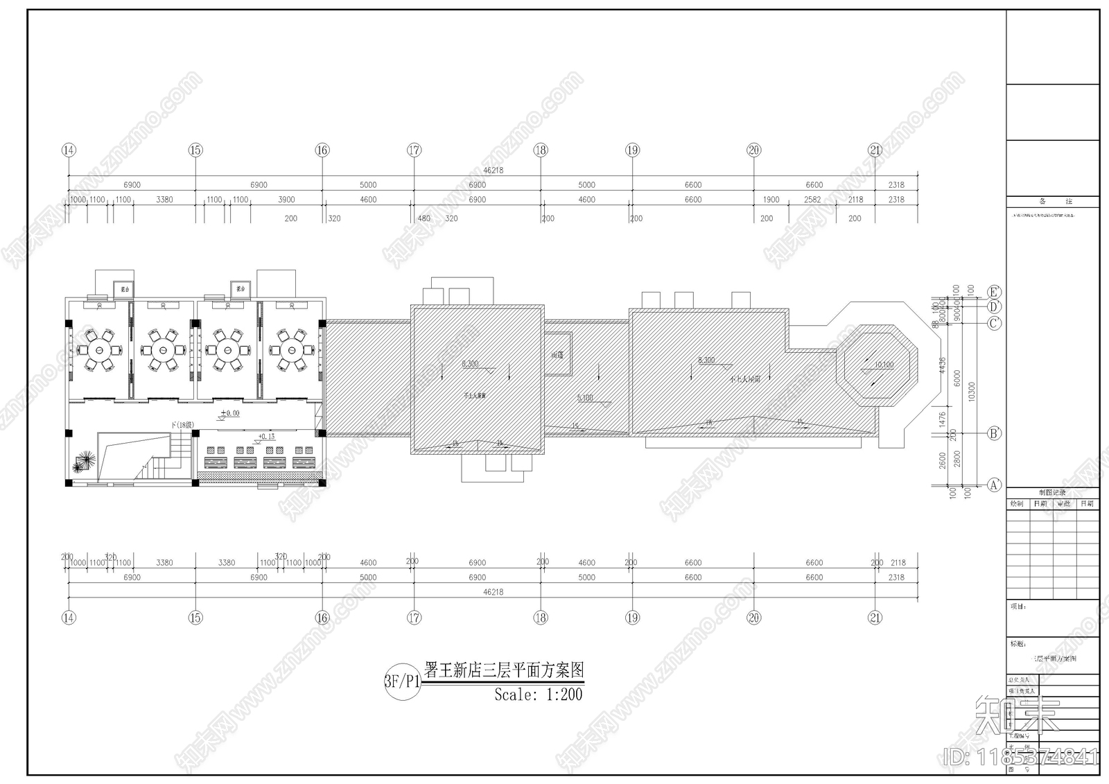中式其他餐饮空间cad施工图下载【ID:1185374841】