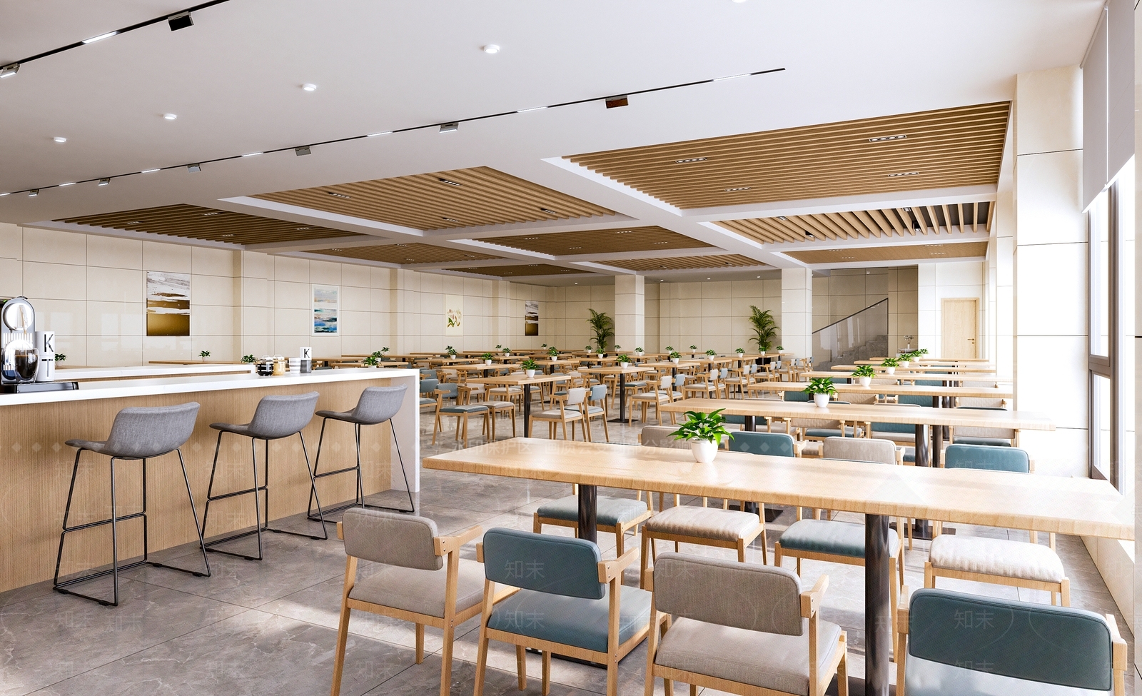 现代自助餐厅3D模型下载【ID:1185378808】