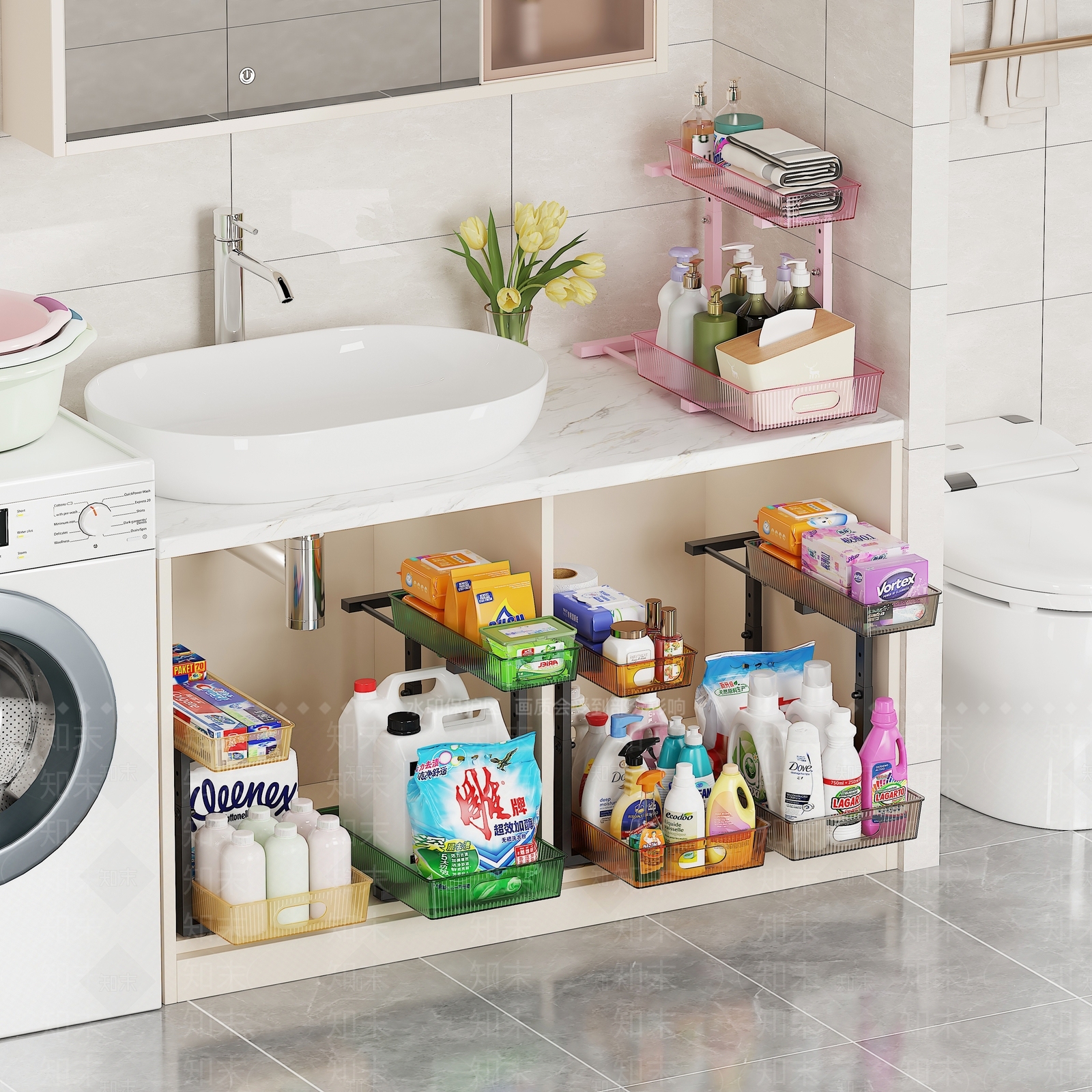 现代新中式卫生间3D模型下载【ID:1185378949】