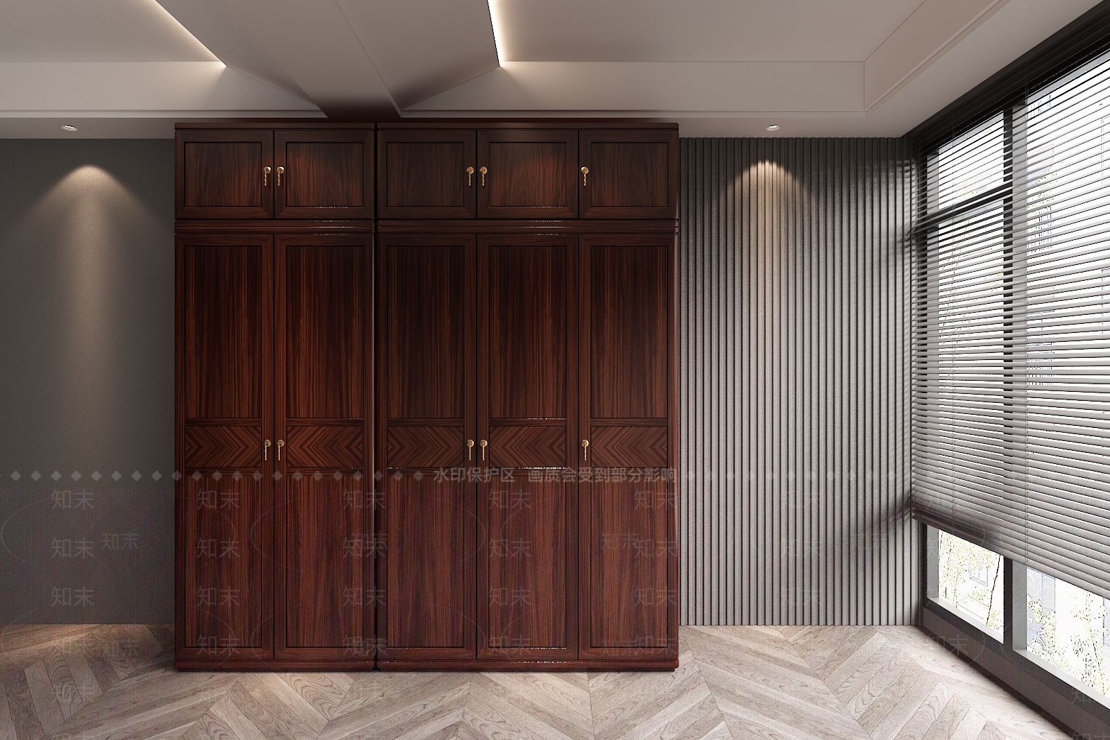 新中式中式衣柜3D模型下载【ID:1185380068】