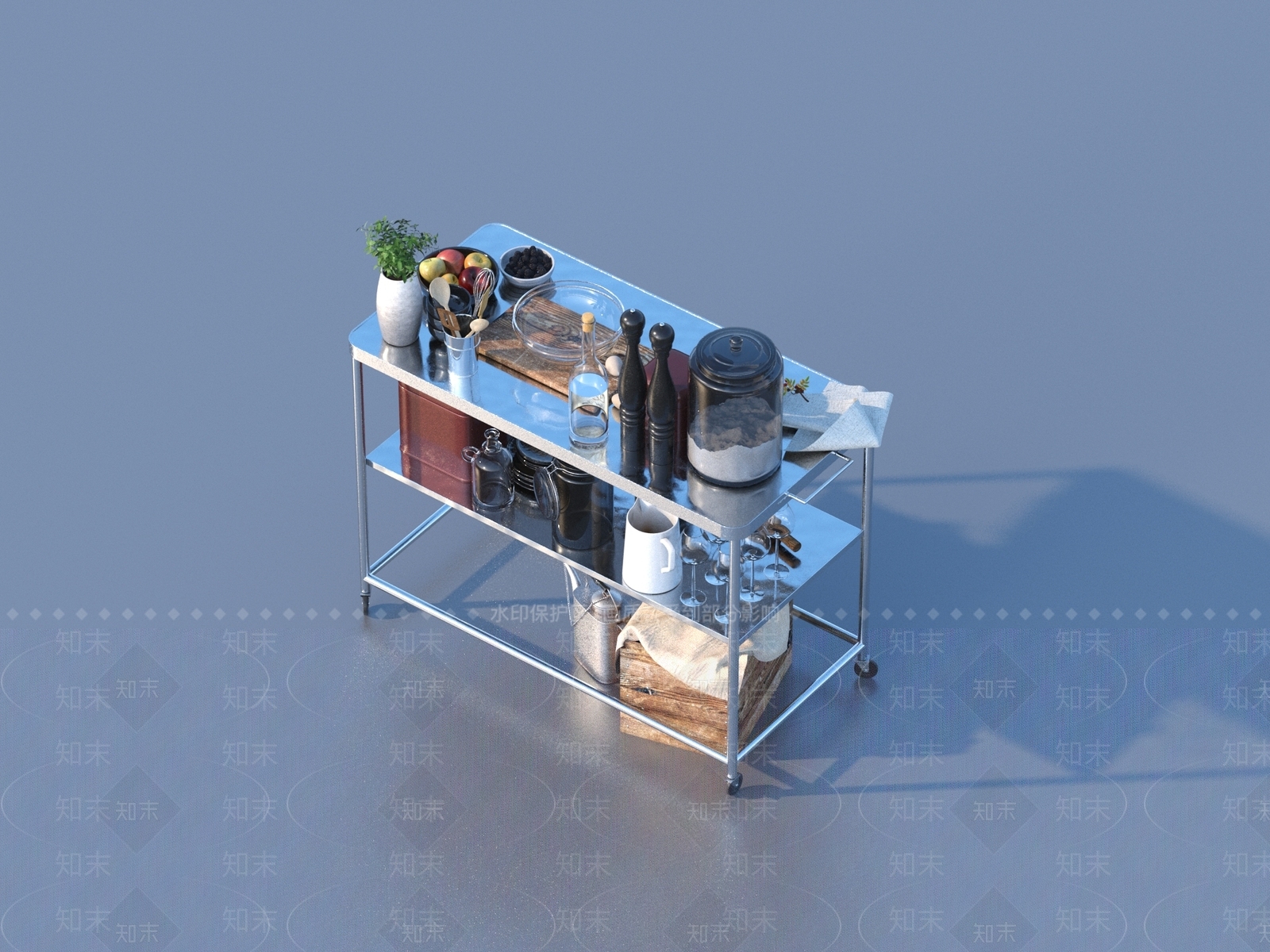 厨房用品3D模型下载【ID:1185381480】