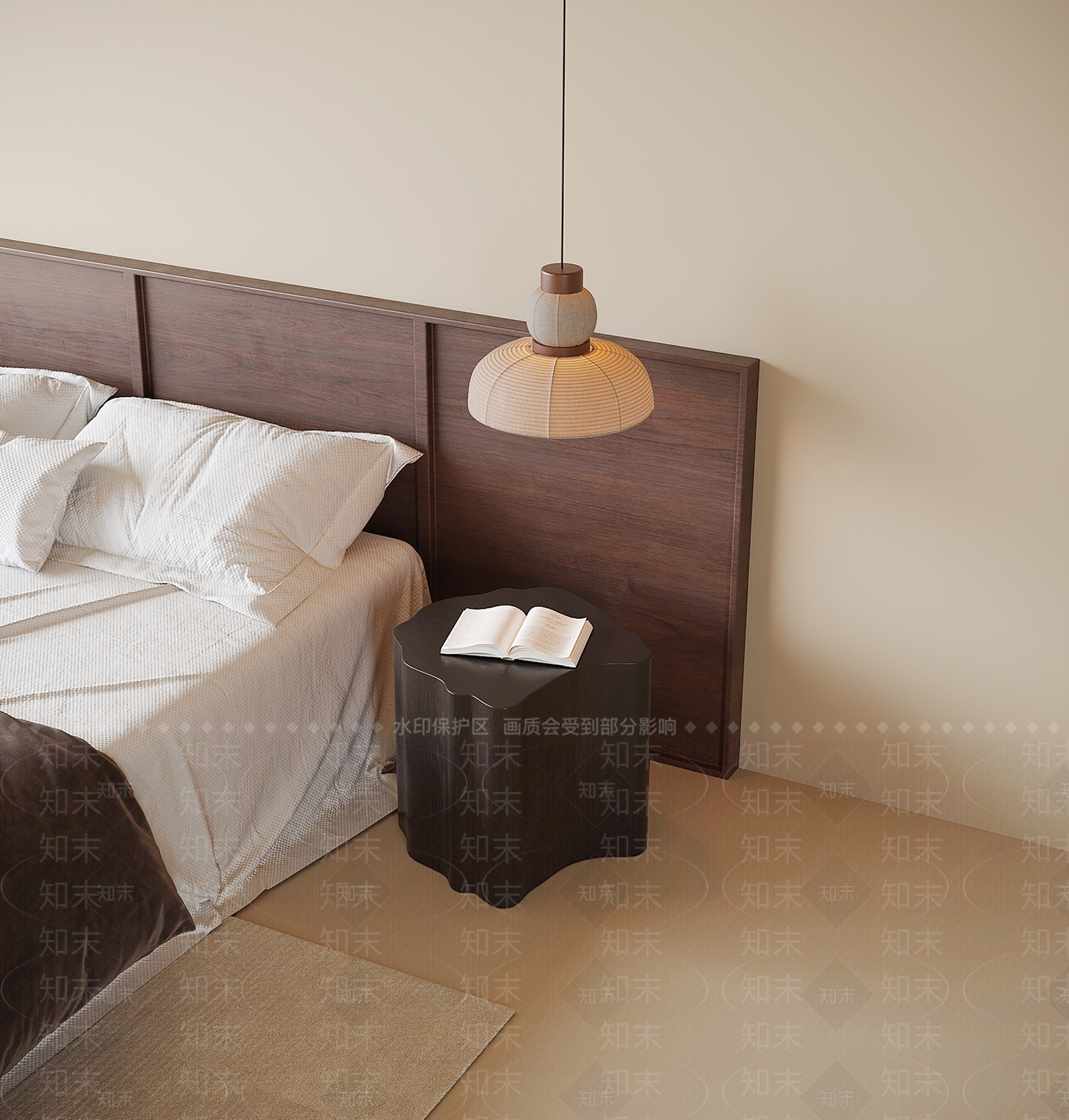 现代卧室吊灯SU模型下载【ID:1185382362】