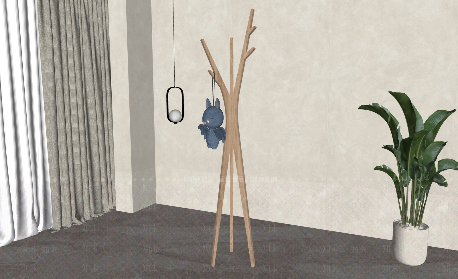 现代衣架SU模型下载【ID:1185388693】