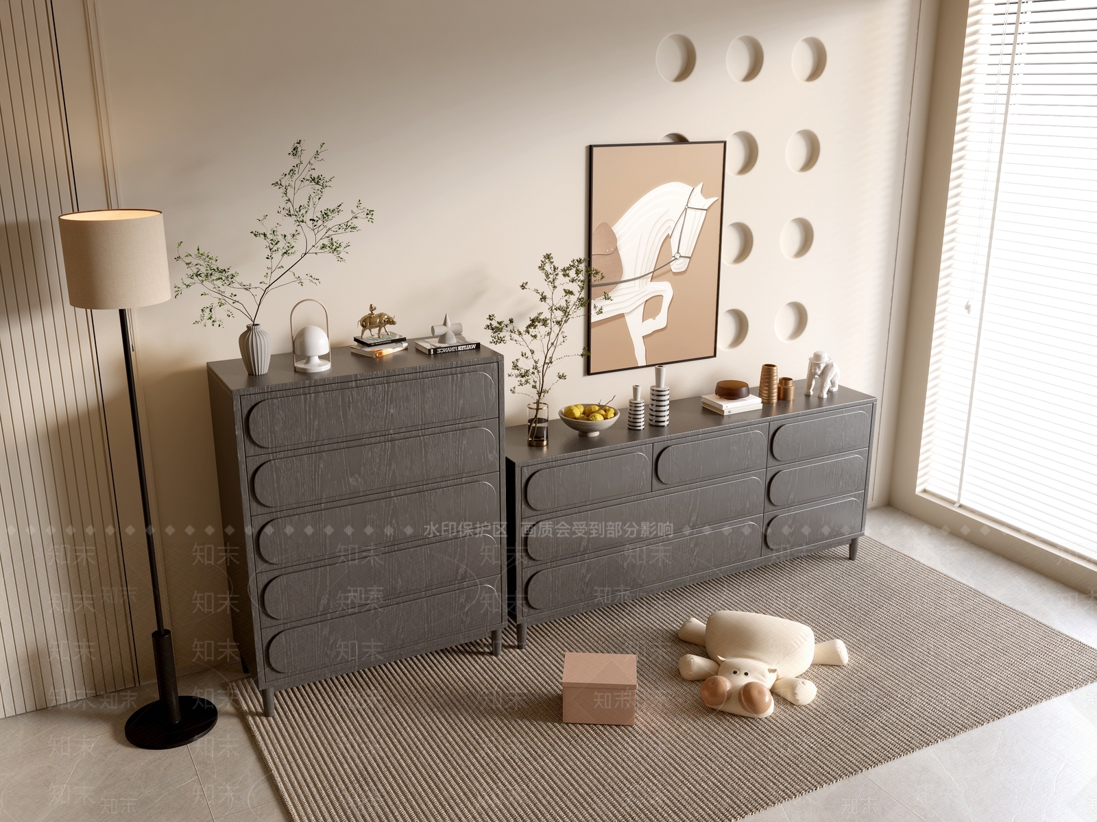 现代轻奢斗柜SU模型下载【ID:1185392636】