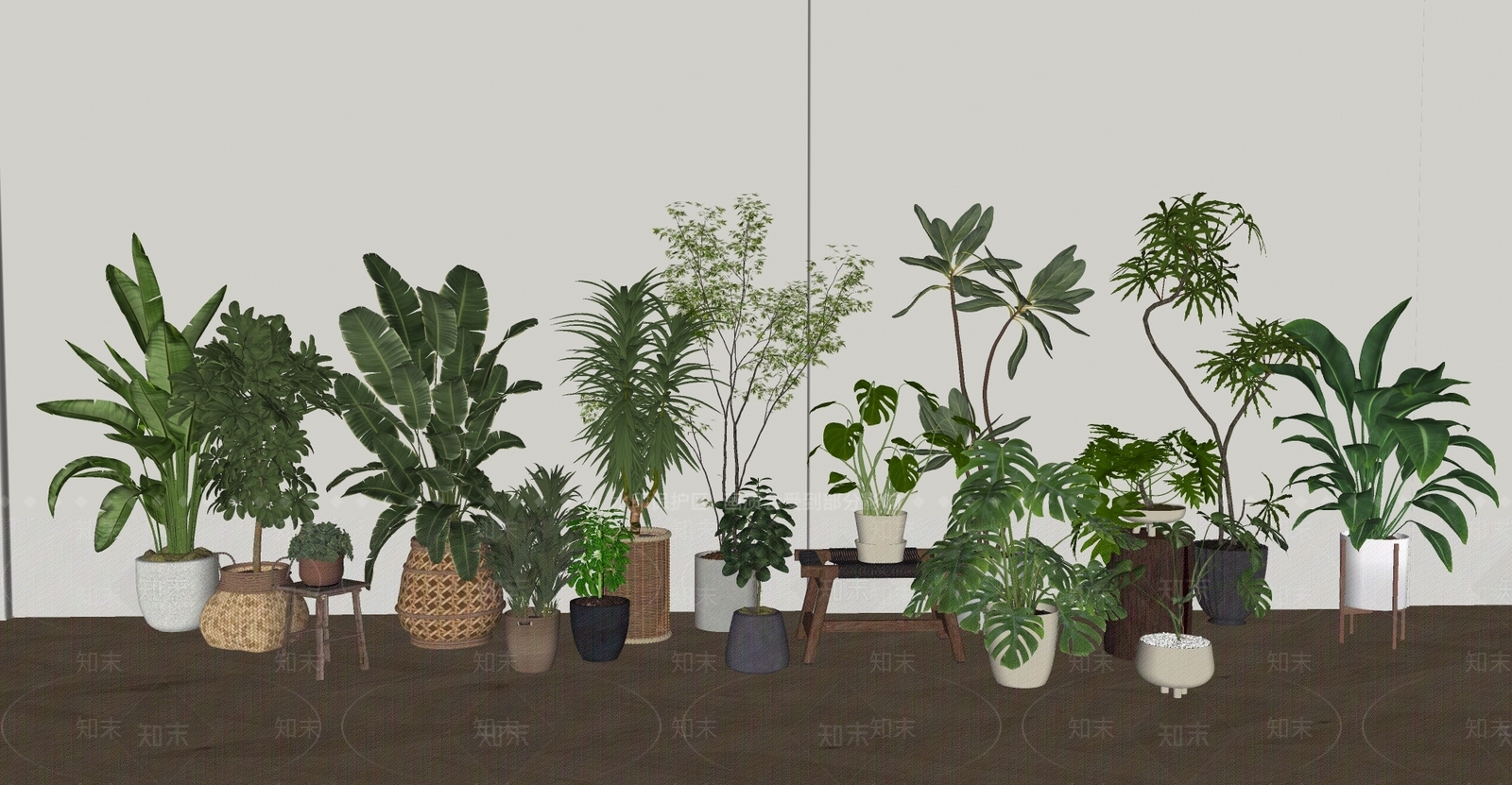 盆栽SU模型下载【ID:1185393786】