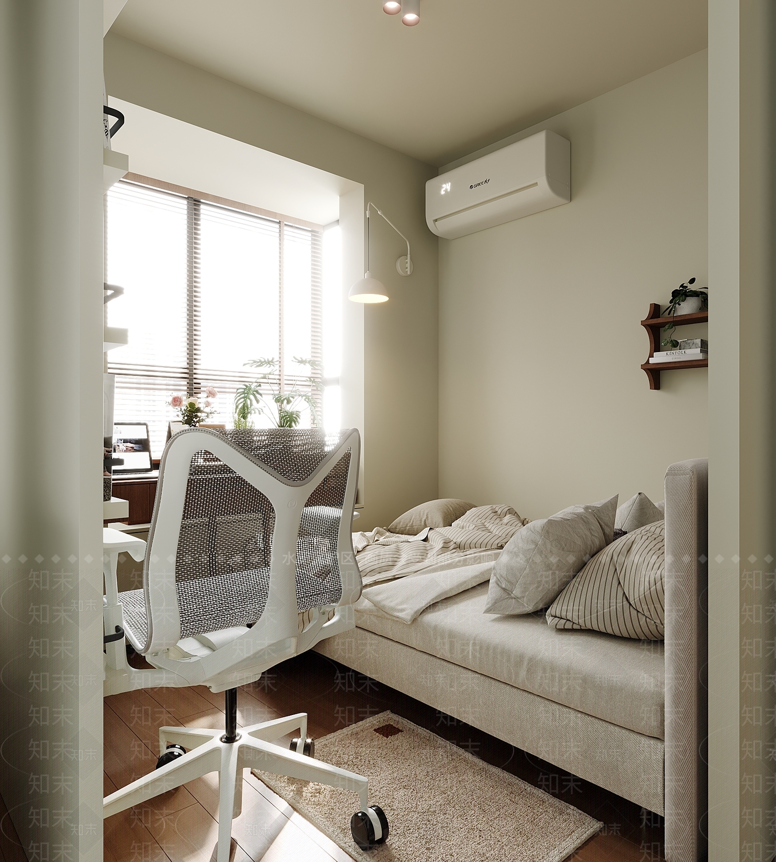 现代奶油通用儿童房3D模型下载【ID:1185398791】