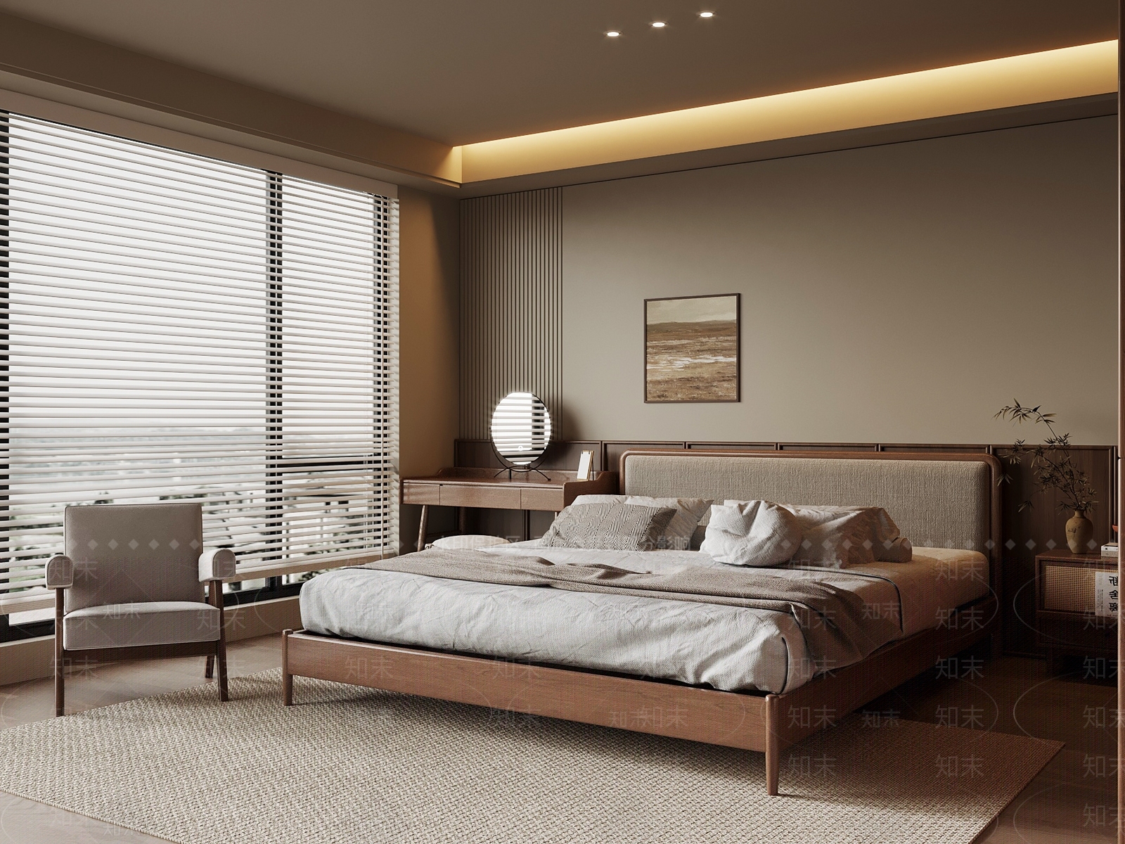 木质梳妆台梳妆台3D模型下载【ID:1227259477】