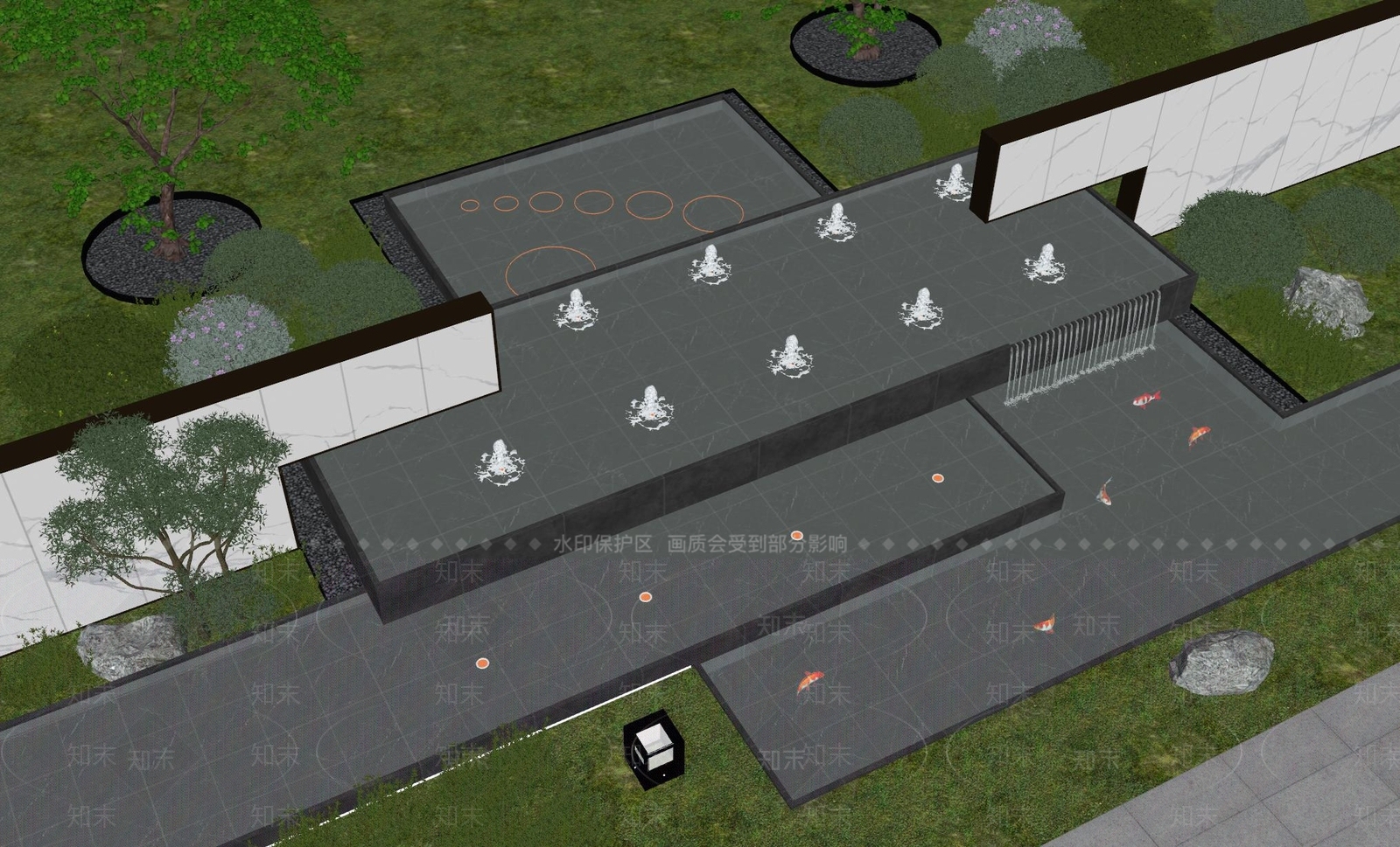 现代水景SU模型下载【ID:1185400058】