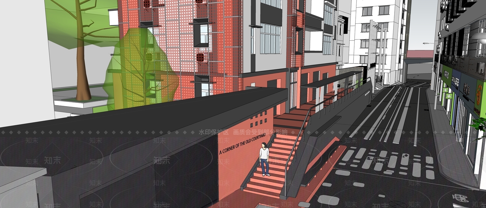 现代商业景观SU模型下载【ID:1185402344】