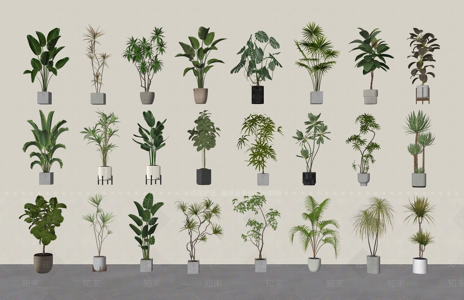 盆栽SU模型下载【ID:1185403596】