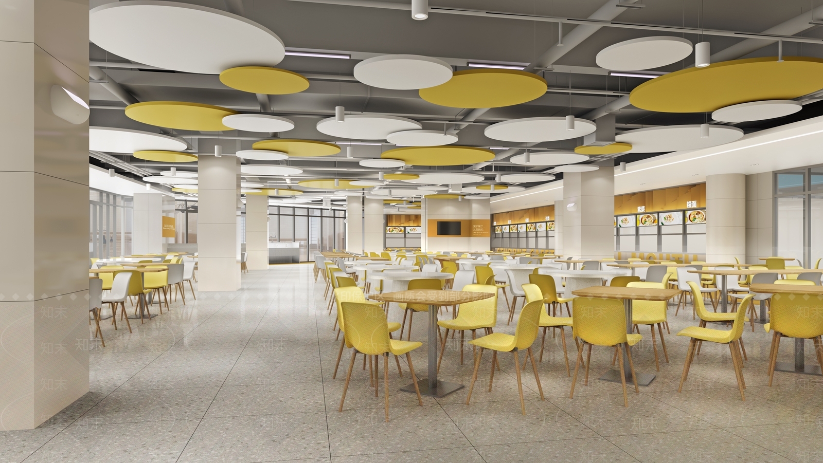 现代工业食堂3D模型下载【ID:1185404581】