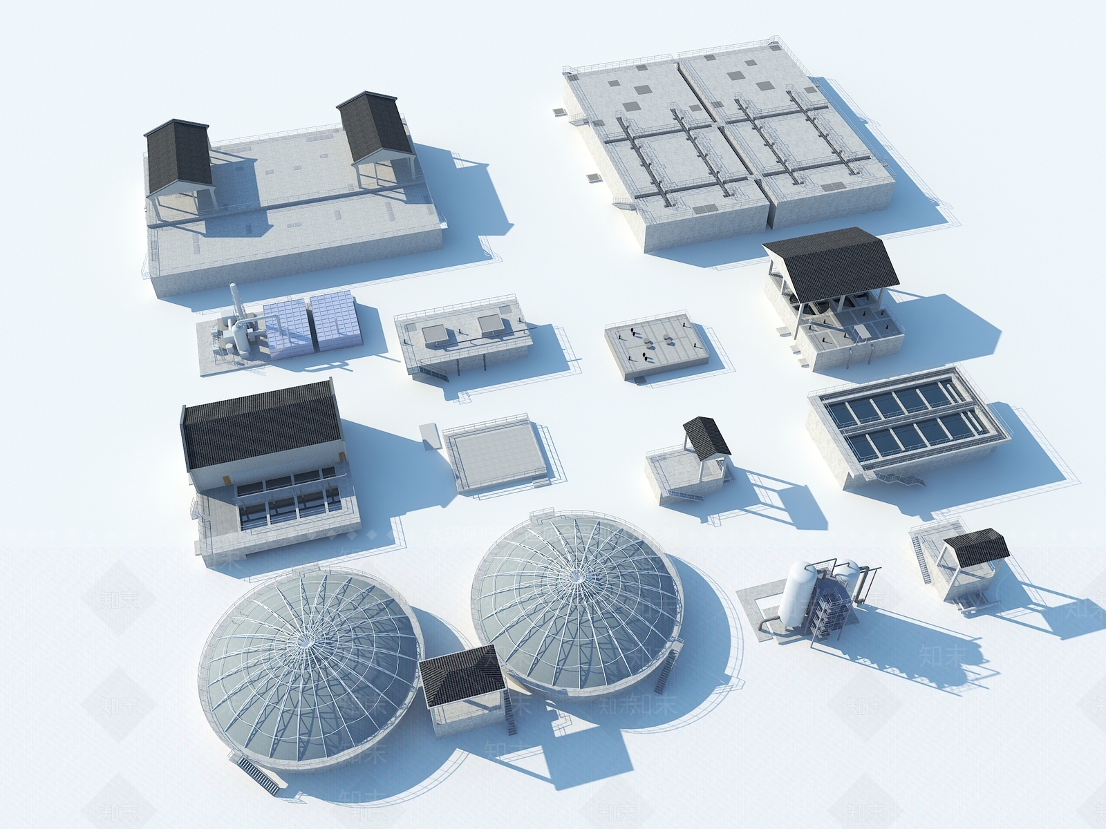 现代厂房3D模型下载【ID:1185405930】