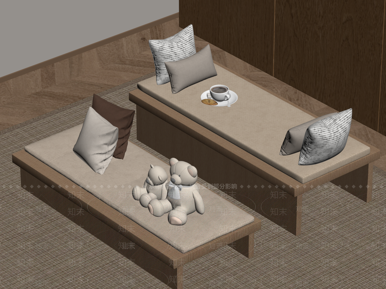 现代坐垫SU模型下载【ID:1185406321】