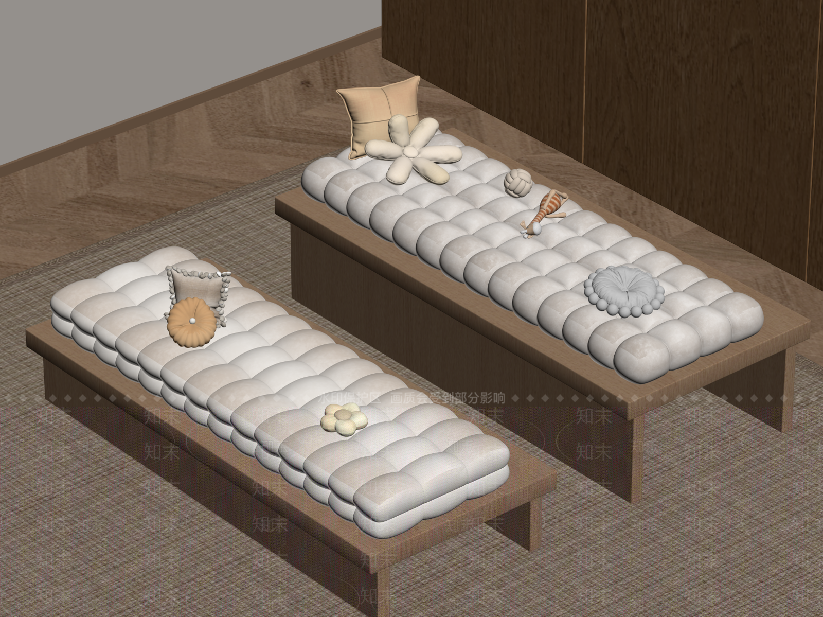现代坐垫SU模型下载【ID:1185406332】