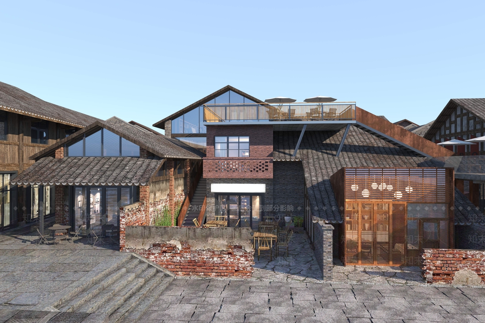 新中式古建3D模型下载【ID:1185410517】