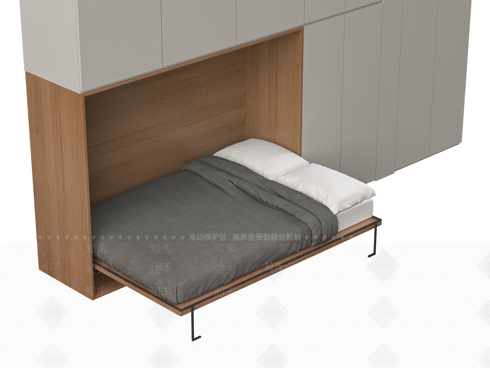 现代其他床具SU模型下载【ID:1185410189】