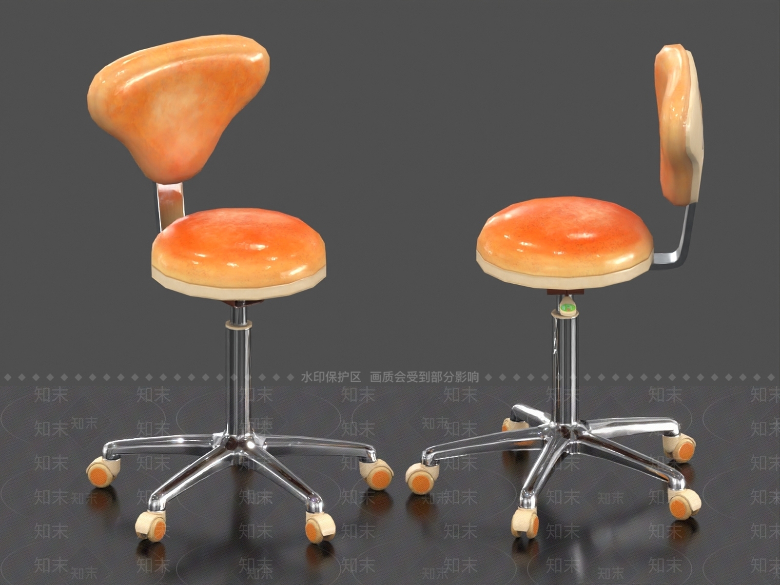 现代吧椅3D模型下载【ID:1185411307】