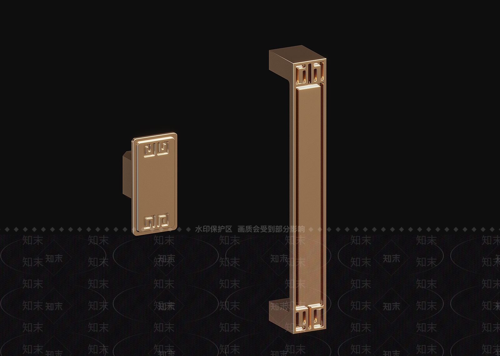 中式新中式拉手3D模型下载【ID:1185412638】