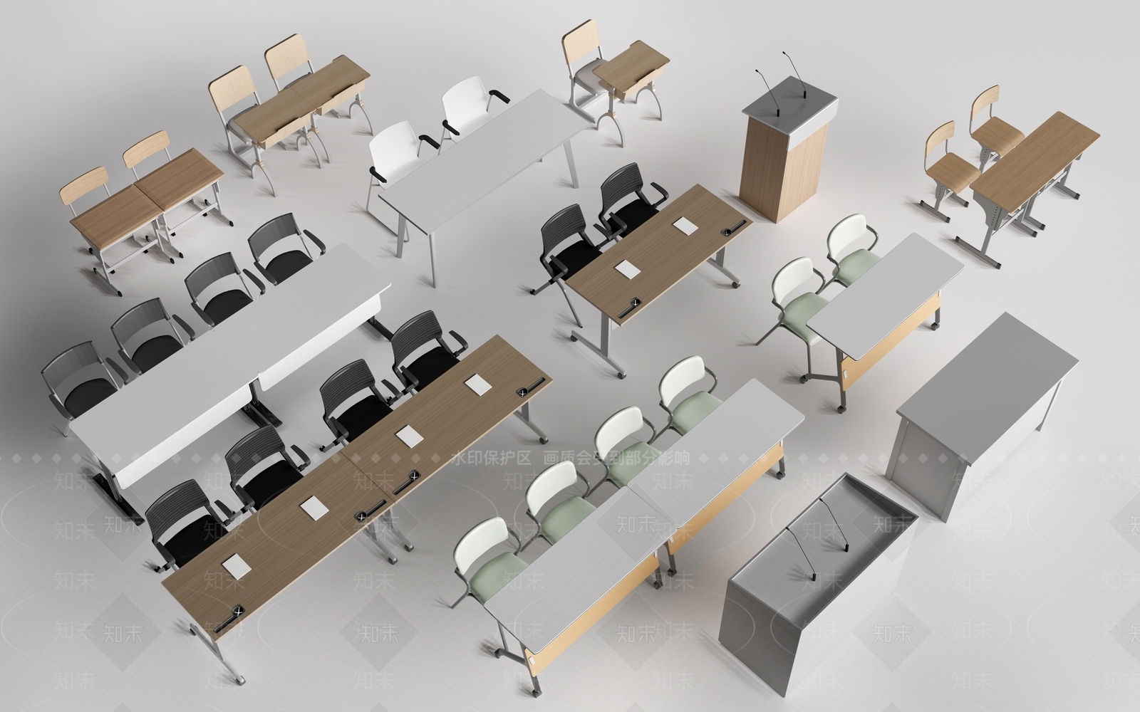 现代讲台3D模型下载【ID:1185414959】