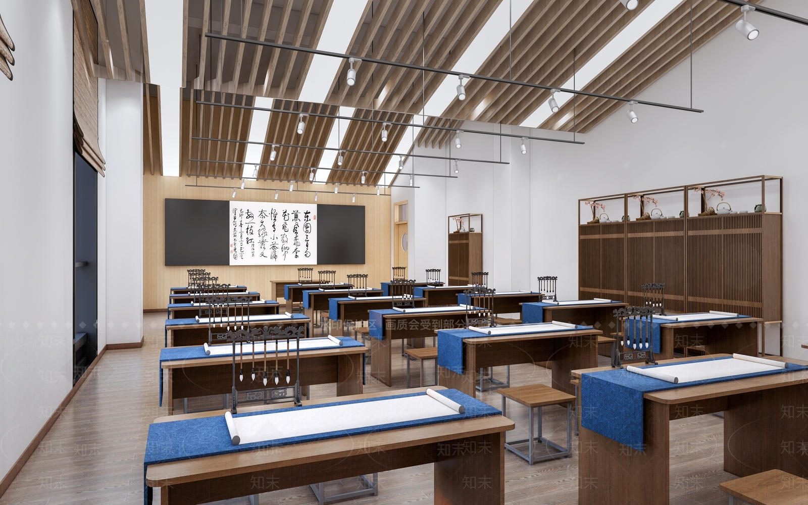 现代教室SU模型下载【ID:1185418320】