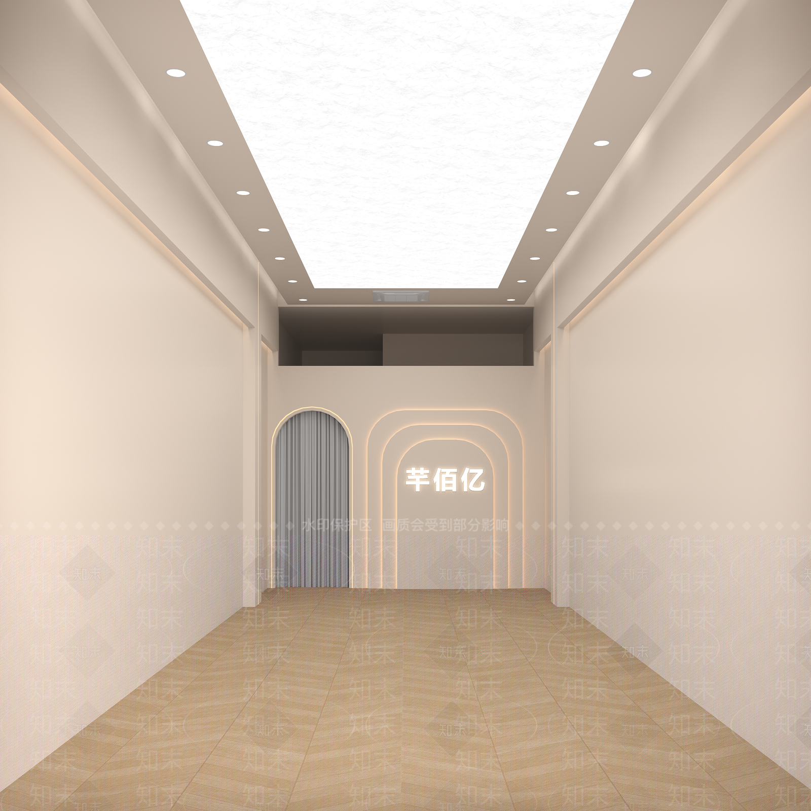 现代奶油服装店3D模型下载【ID:1185420706】