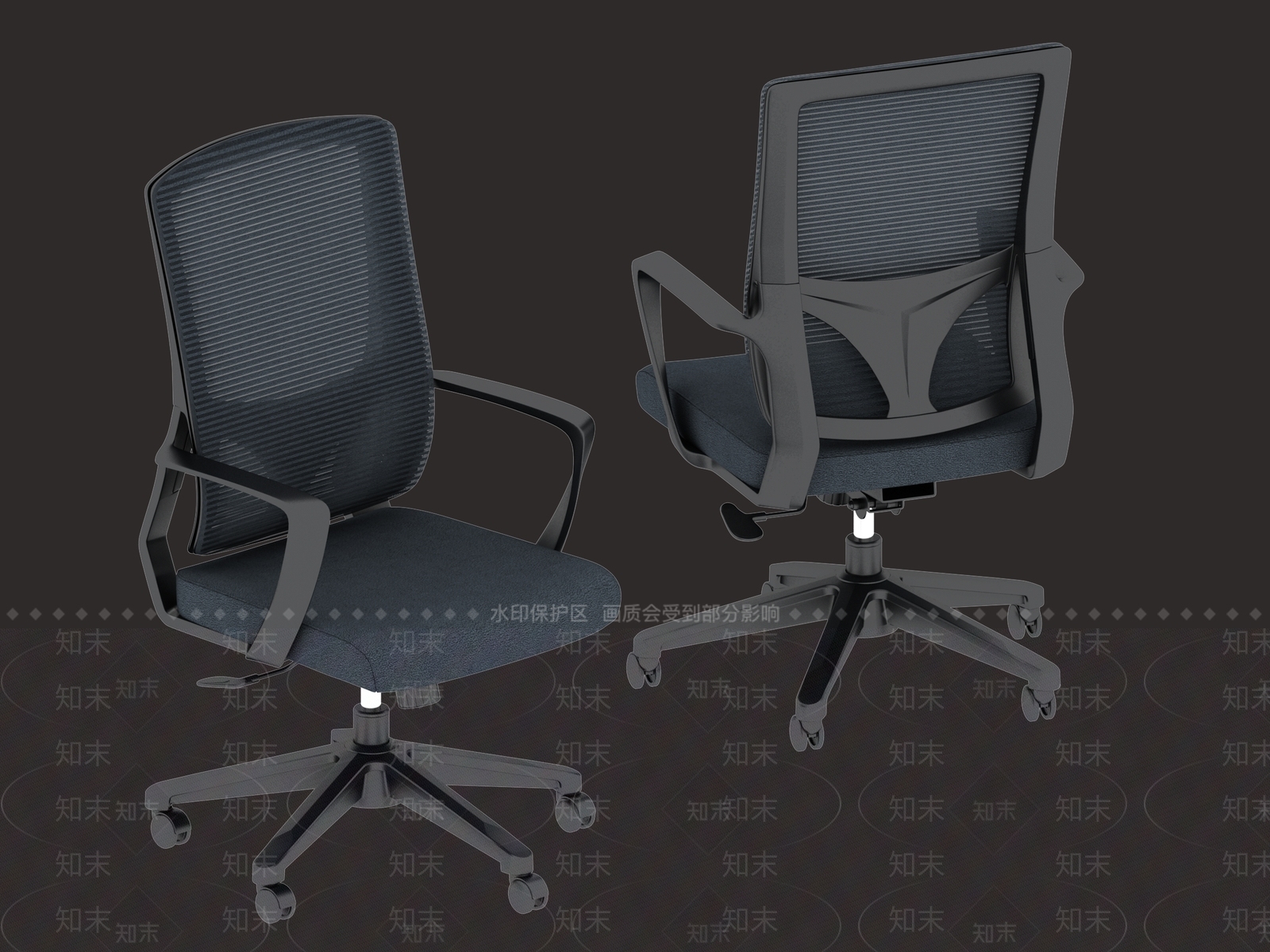 现代办公椅3D模型下载【ID:1185424761】