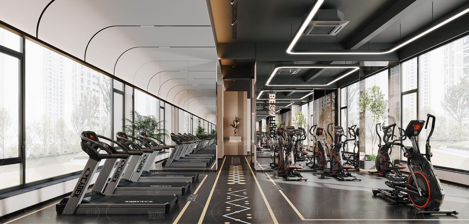 现代健身房3D模型下载【ID:1185428691】