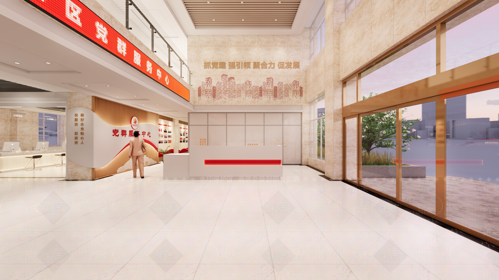 现代党建展厅SU模型下载【ID:1185432313】