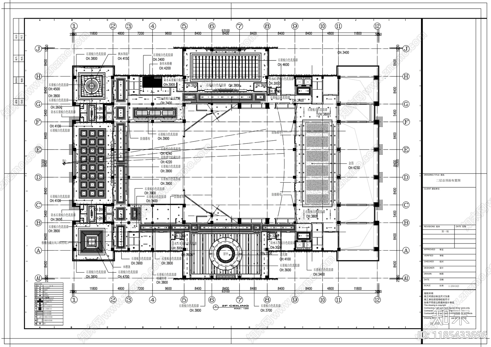 现代会议室cad施工图下载【ID:1185433696】
