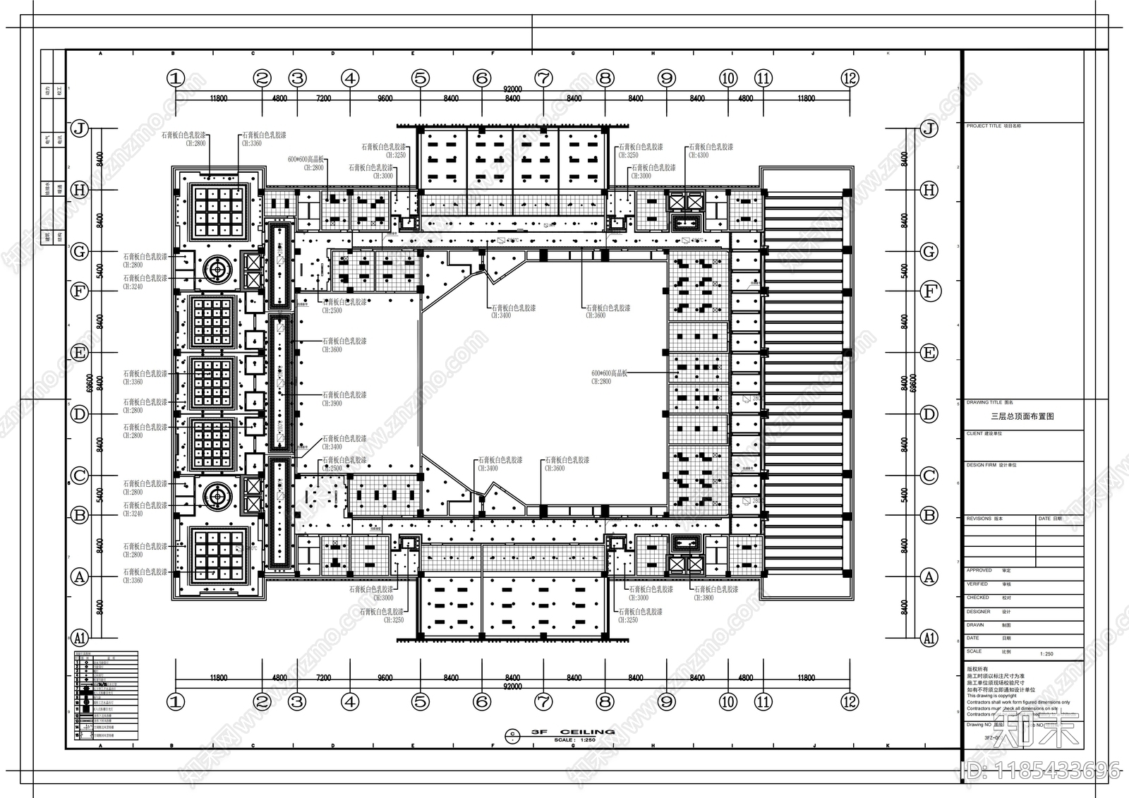 现代会议室cad施工图下载【ID:1185433696】