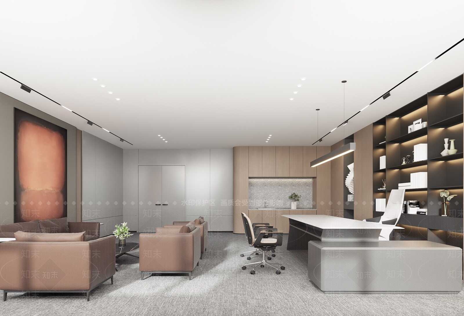 现代其他办公空间3D模型下载【ID:1185436077】