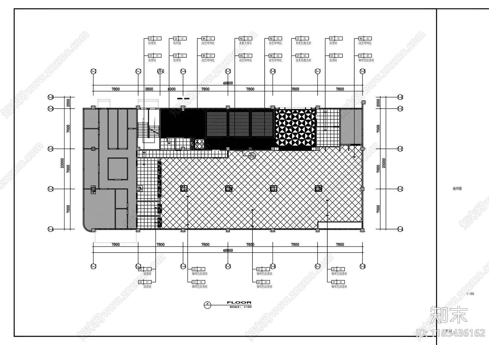 现代整体办公空间cad施工图下载【ID:1185436162】