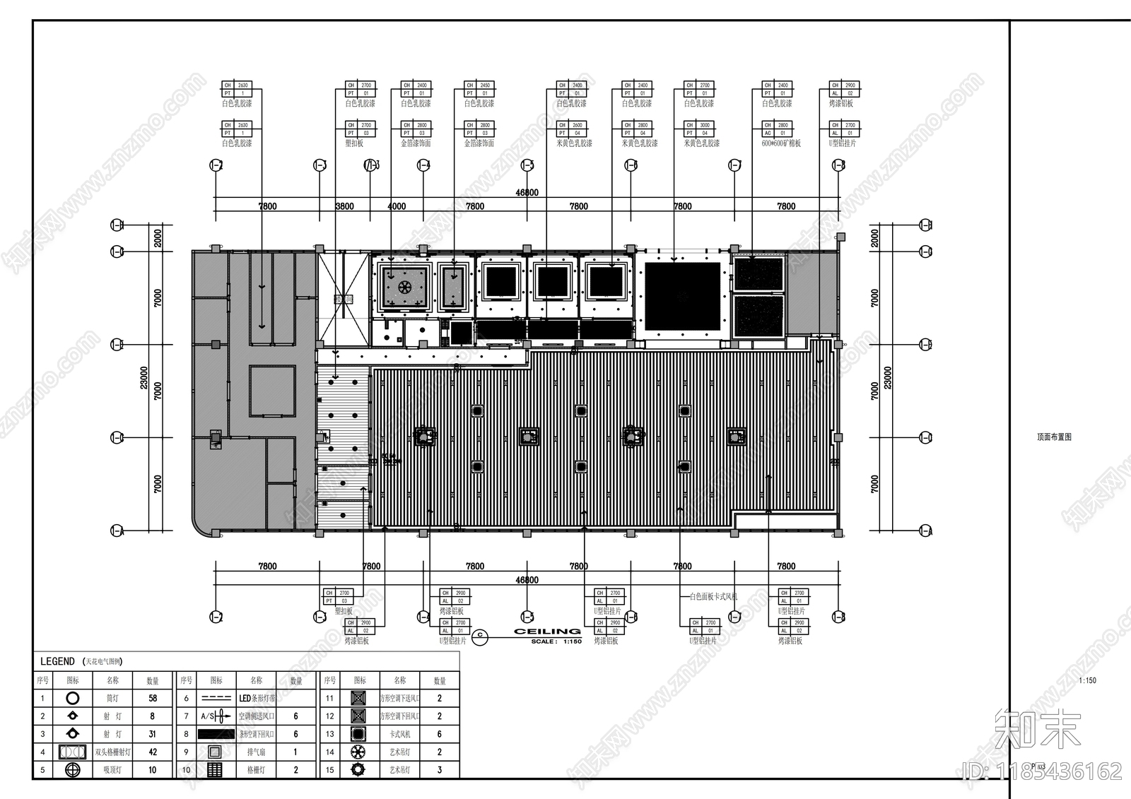 现代整体办公空间cad施工图下载【ID:1185436162】
