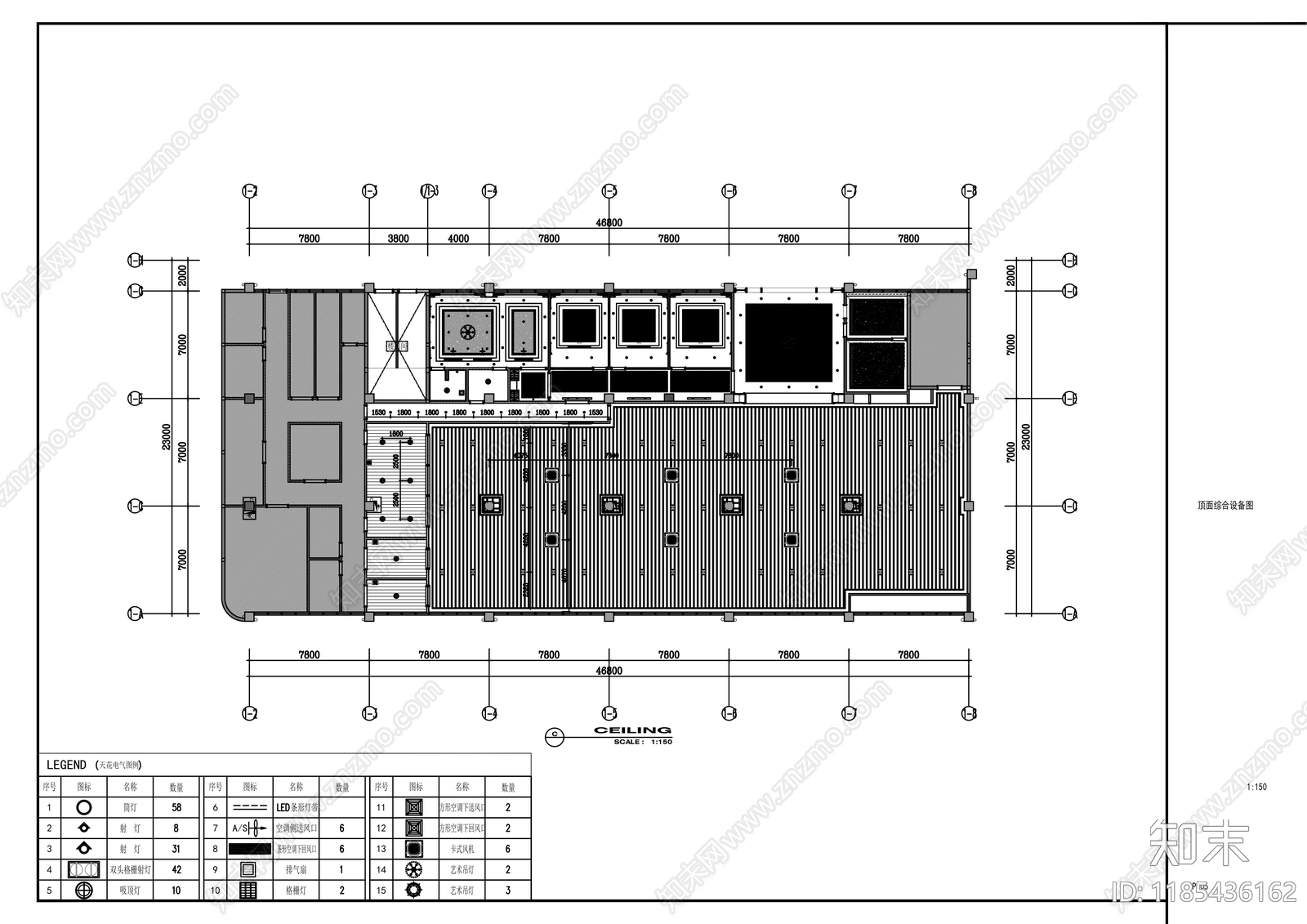 现代整体办公空间cad施工图下载【ID:1185436162】
