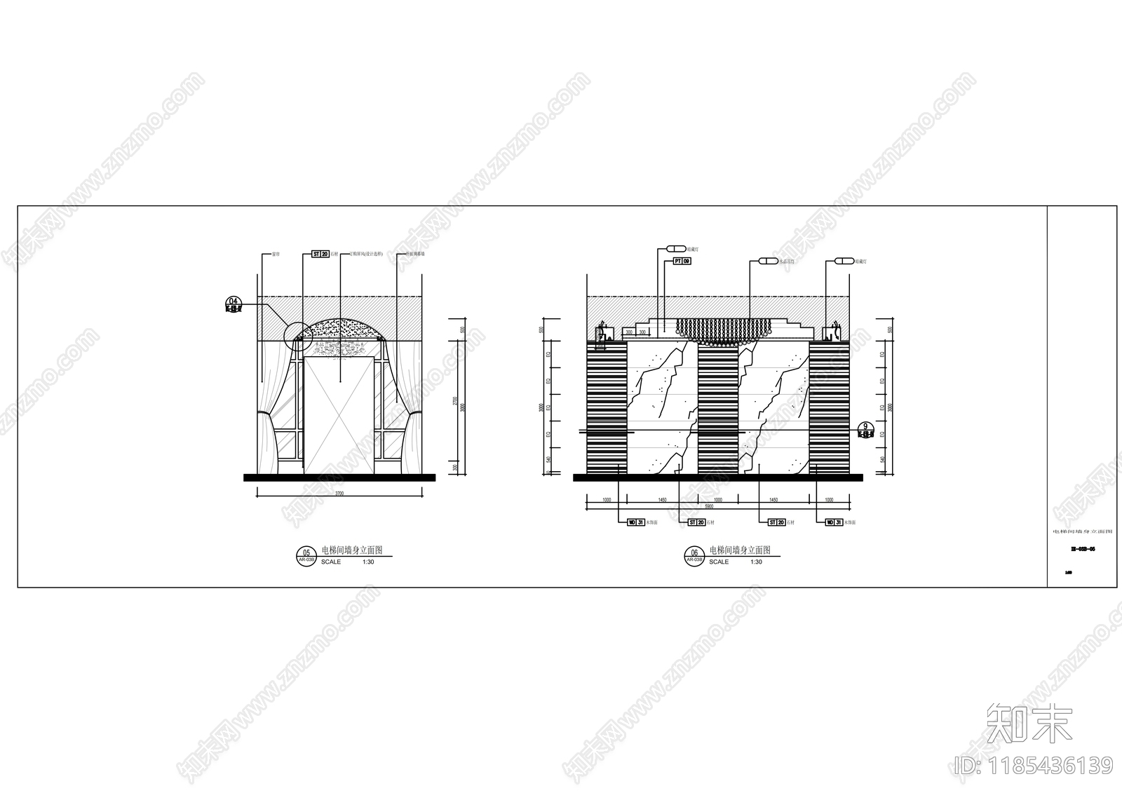 现代整体办公空间cad施工图下载【ID:1185436139】