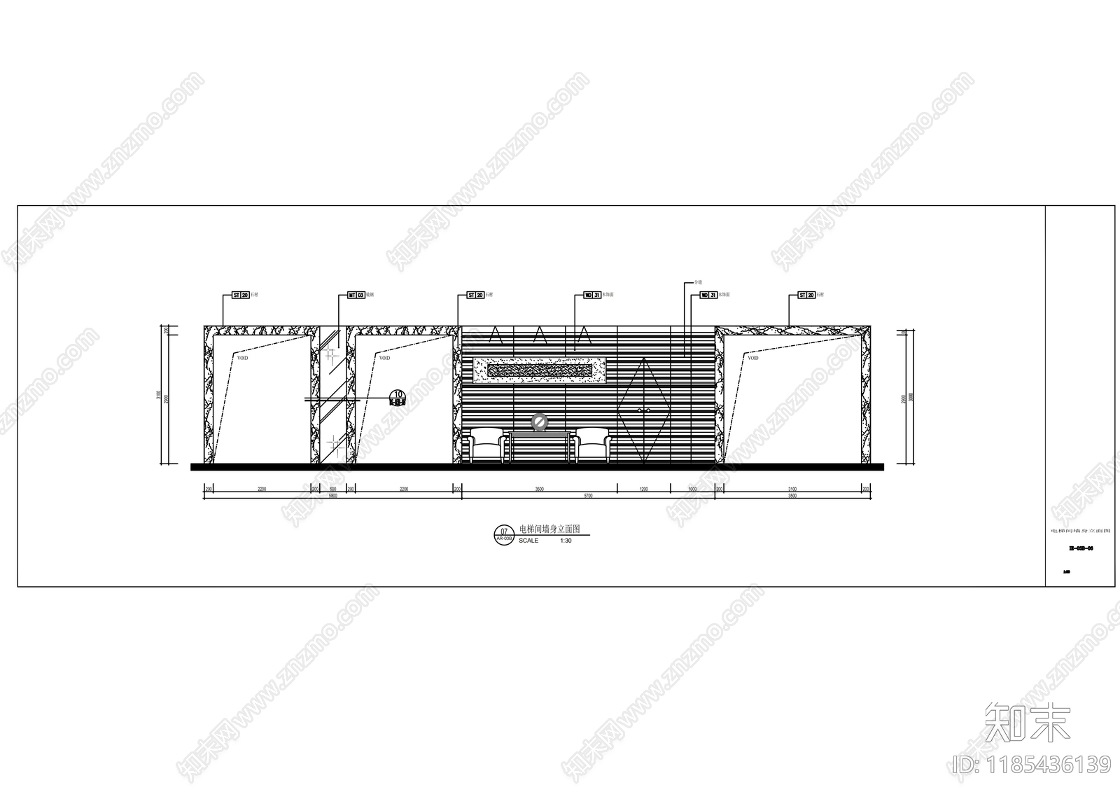 现代整体办公空间cad施工图下载【ID:1185436139】